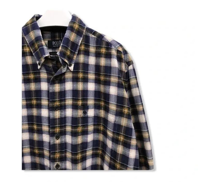 Vintage Vintage Polo British Plaid Tartan Flannel Shirt 👕 Size US L / EU 52-54 / 3 - 2 Thumbnail