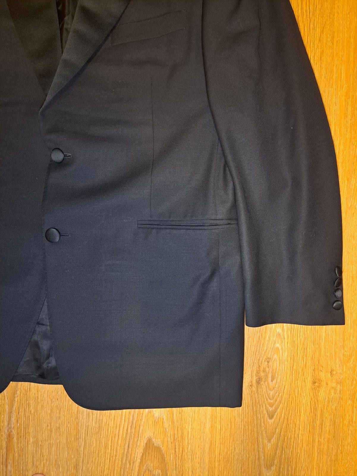 Canali VIRGIN WOOL BEMBERG Canali Tuxedo Jacket Mens 42R Black Size 42R - 10 Thumbnail