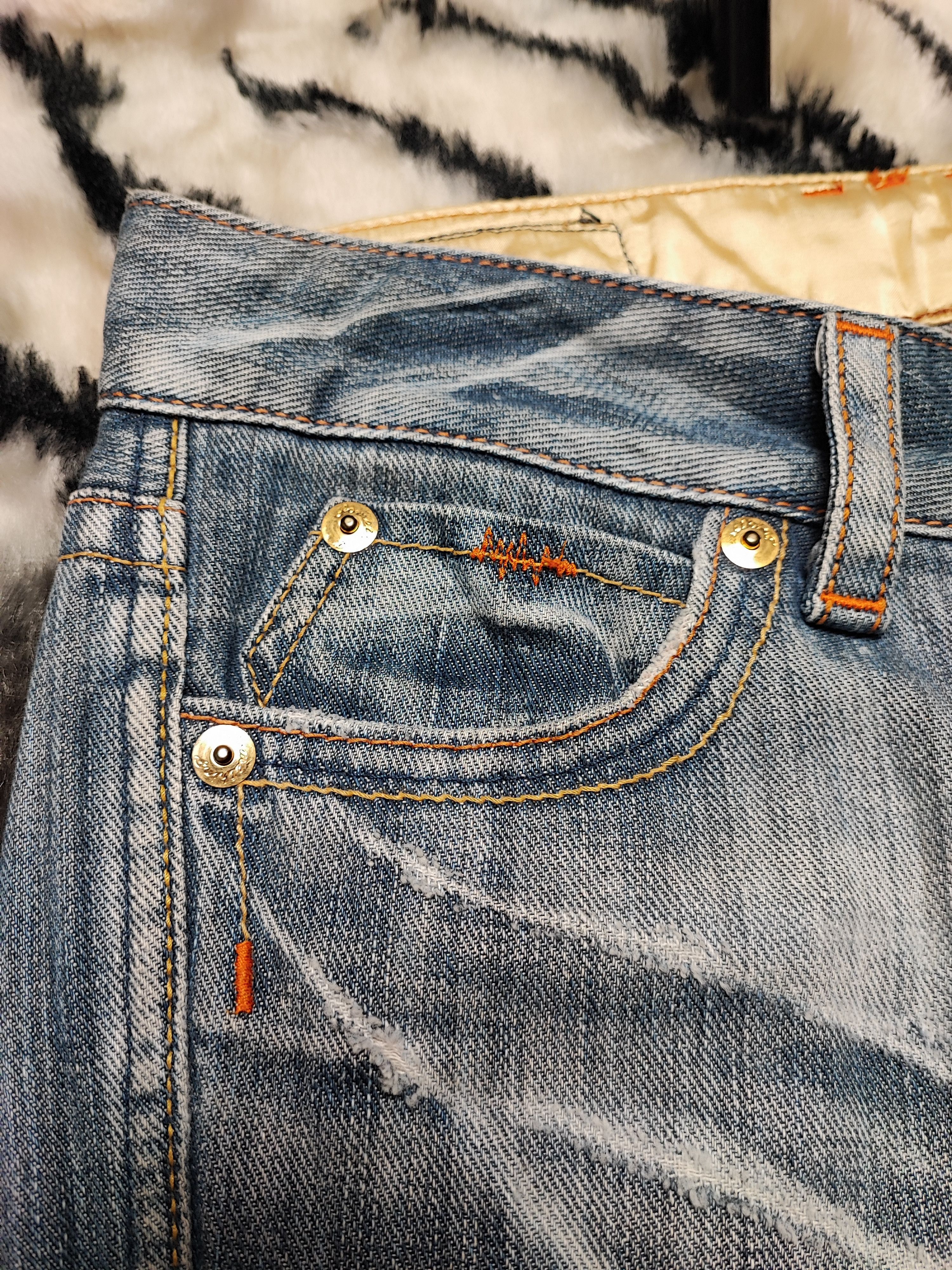 Edwin Thrashed Distressed Jeans ERD Grunge Chrome Size US 30 / EU 46 - 8 Thumbnail
