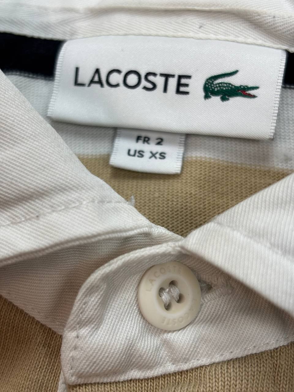 Lacoste Lacoste Long Sleeve Rugby XS. Beige/Green/Black. Mint Cond Size US XS / EU 42 / 0 - 9 Thumbnail
