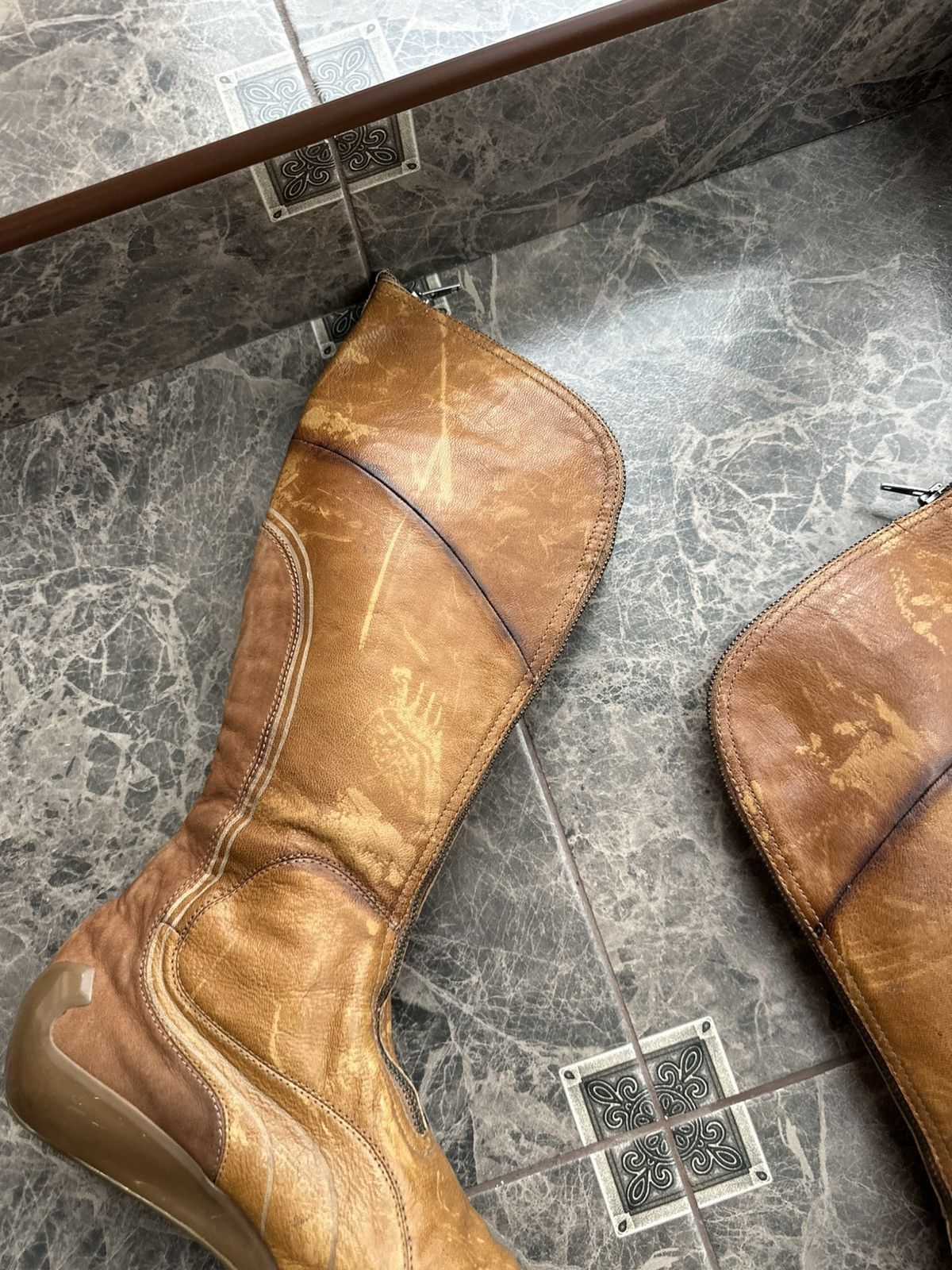 Alexander McQueen × Puma Vintage Puma x Alexander McQueen Leather Knee High Boots Size US 6.5 / IT 36.5 - 8 Thumbnail