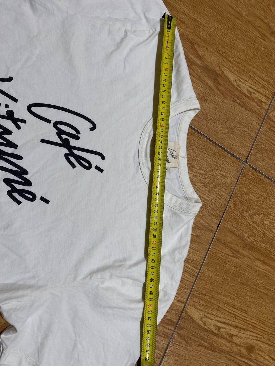 Maison Kitsune Maison Kitsune Cafe Paris Logo Tee Spell Out Cotton Top Size US L / EU 52-54 / 3 - 7 Thumbnail