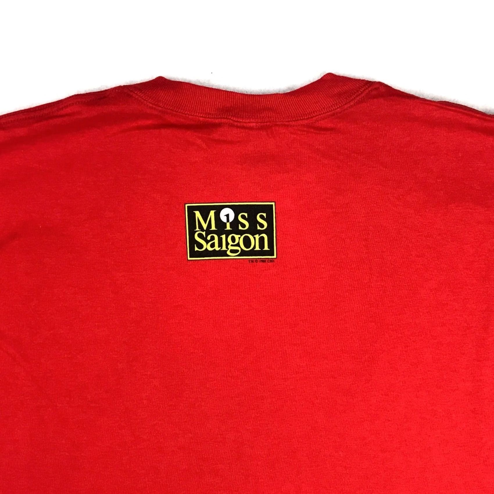 Fruit Of The Loom VINTAGE MISS SAIGON BROADWAY MUSICAL T-Shirt MEDIUM Men Red 90s Music Rock Double-Sided NOS 1990s Fruit of the Loom Size US M / EU 48-50 / 2 - 5 Thumbnail
