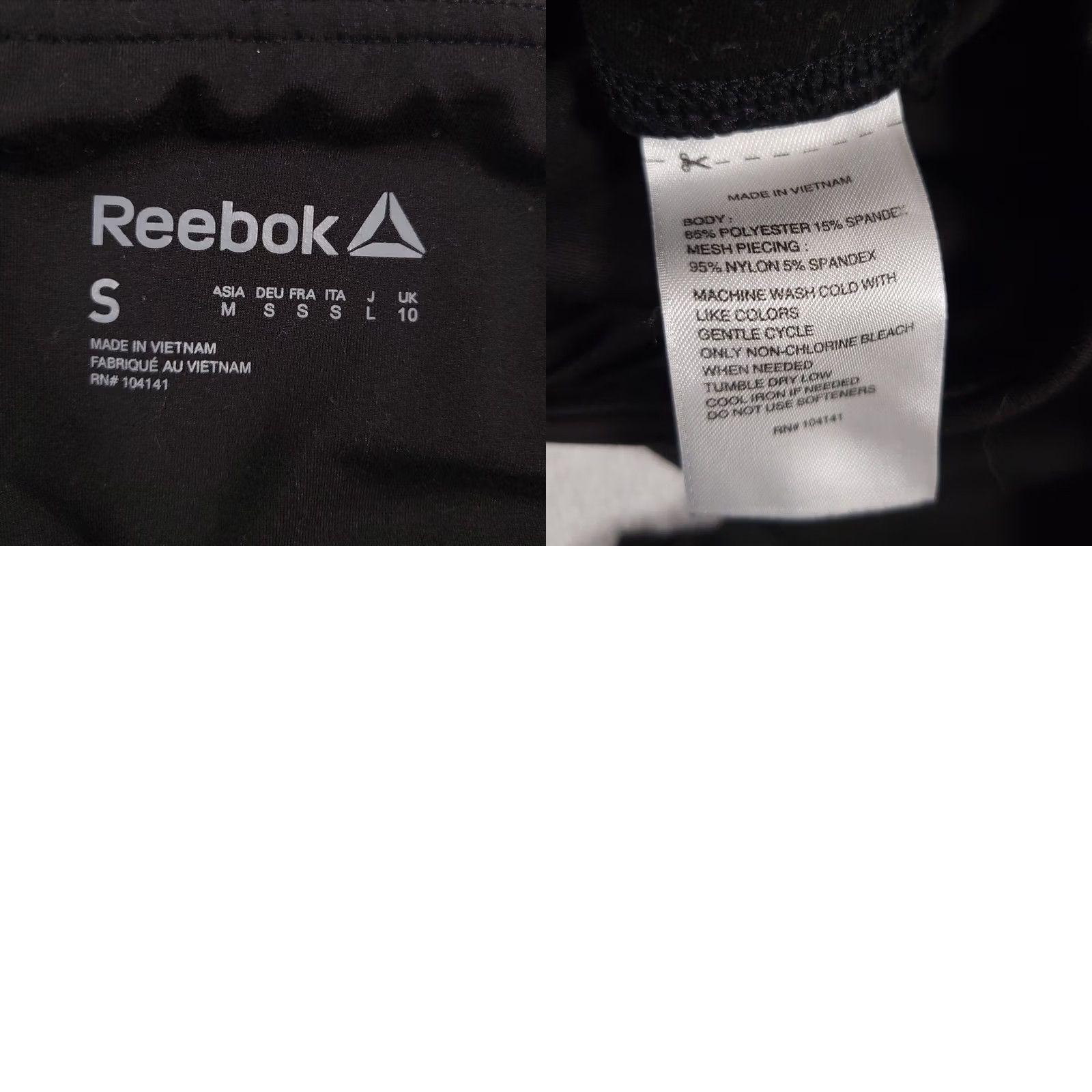 Reebok Reebok Leggings Womens S Small Black Crop Workout Activewear Size 42" / US 20 - 9 Thumbnail