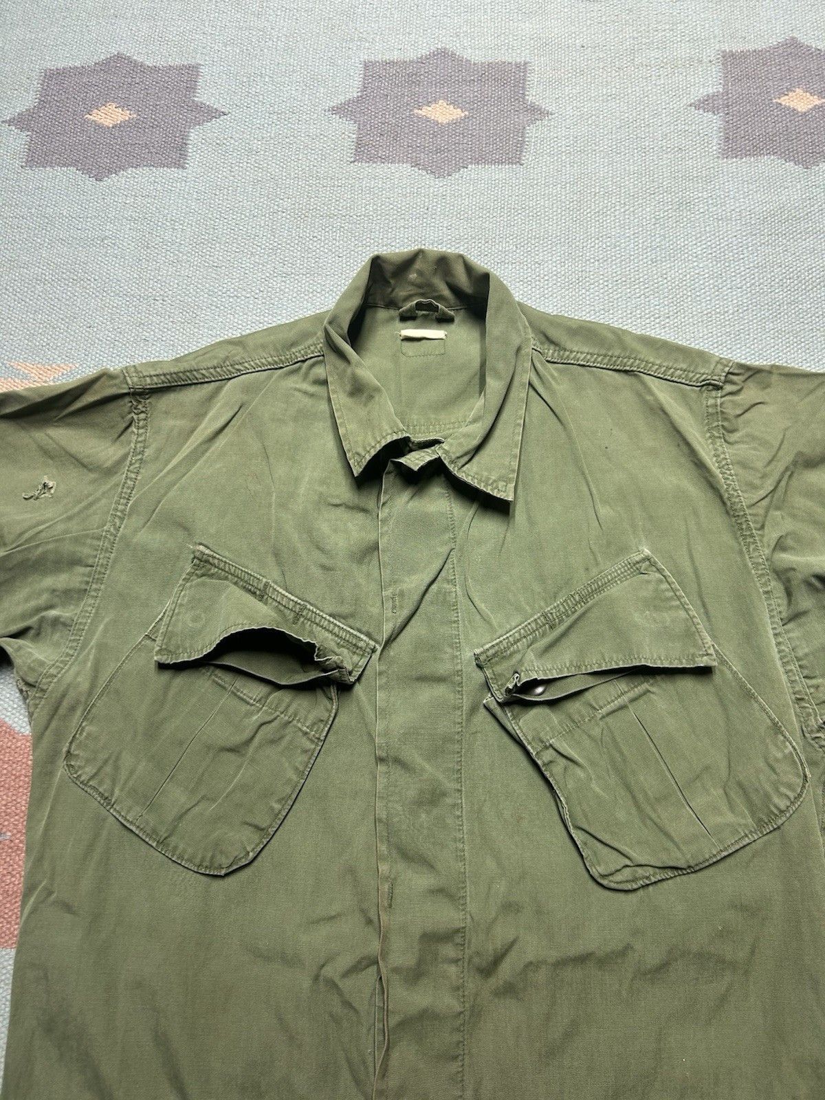Vintage 60s OG 107 slant pocket shirt non ripstop poplin Vietnam S Size US S / EU 44-46 / 1 - 7 Thumbnail