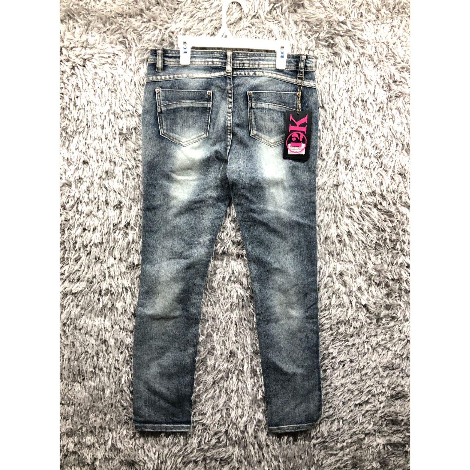 Denime 12K Jeans Womens Size 16 Mid Rise Dark Wash Blue Denim Straight Leg Size 38" / US 16 / IT 52 - 5 Thumbnail