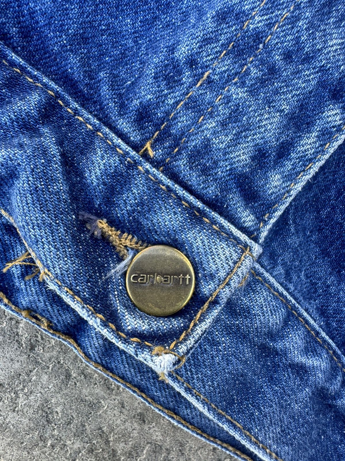 Carhartt × Vintage Carhartt B73 Double Knee Carpenter Pant Big Logo Size US 33 - 10 Thumbnail