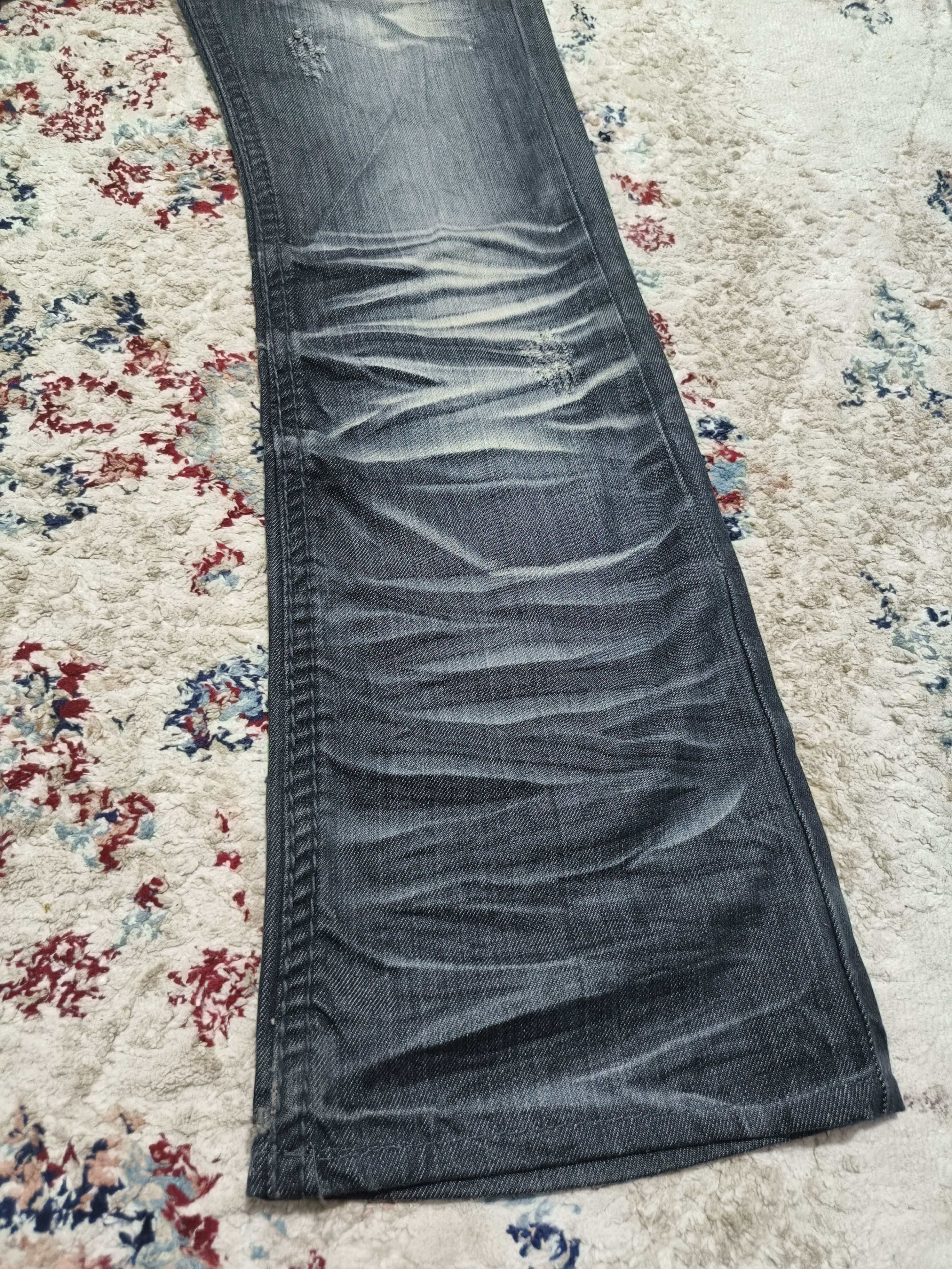 If Six Was Nine × Japanese Brand × Le Grande Bleu (L.G.B.) Japanese Black Flare Distressed Denim Jeans Size US 30 / EU 46 - 4 Thumbnail