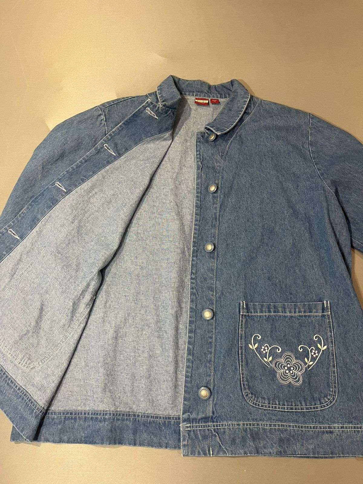 Vintage Vintage 90s Denim Butterfly Chore Coat. Sz XXL Size XXL / US 16-18 / IT 52-54 - 4 Thumbnail