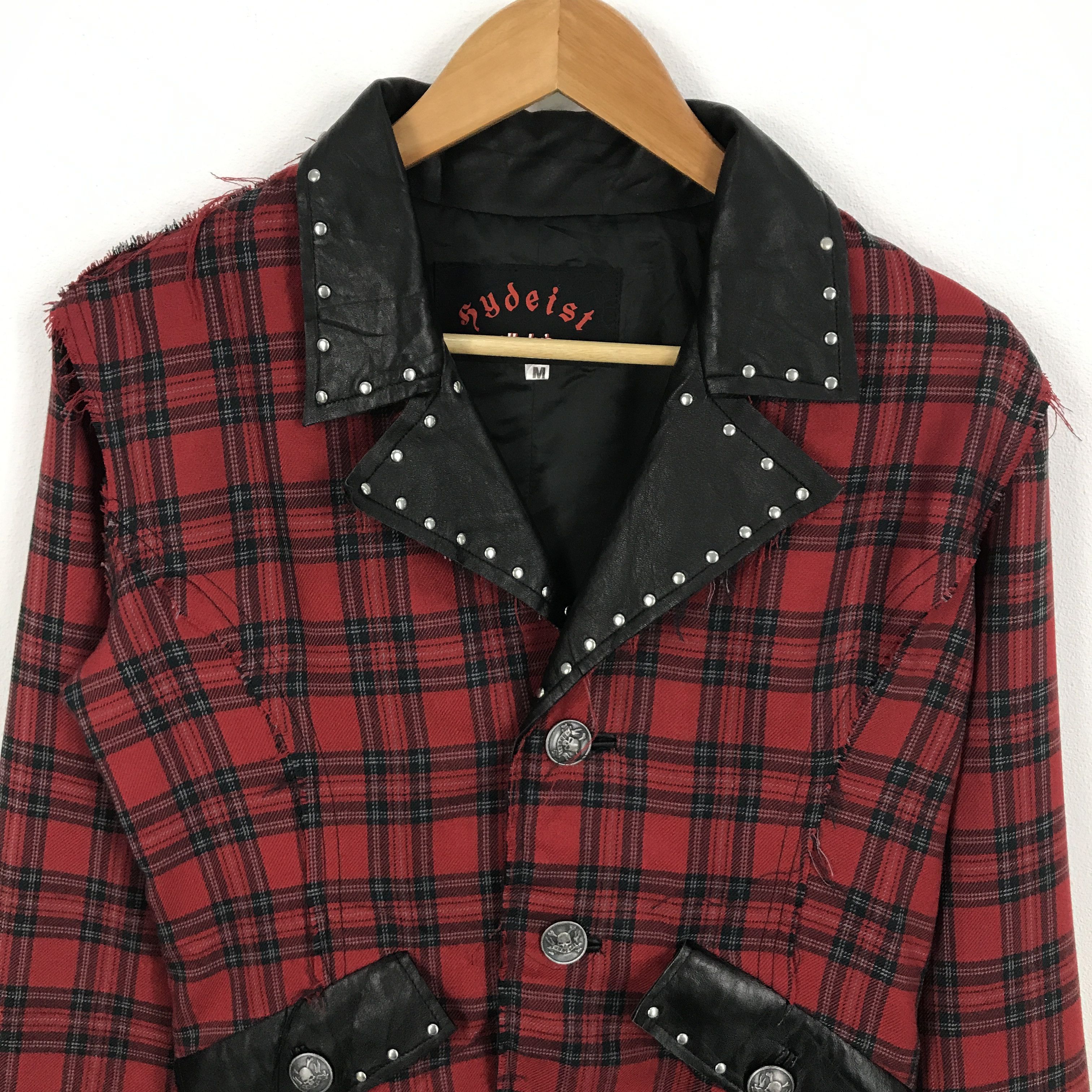Japanese Brand SYDEIST HYDEES FLANNEL DESIGN PUNK STYLE COAT JACKET Size US M / EU 48-50 / 2 - 2 Thumbnail
