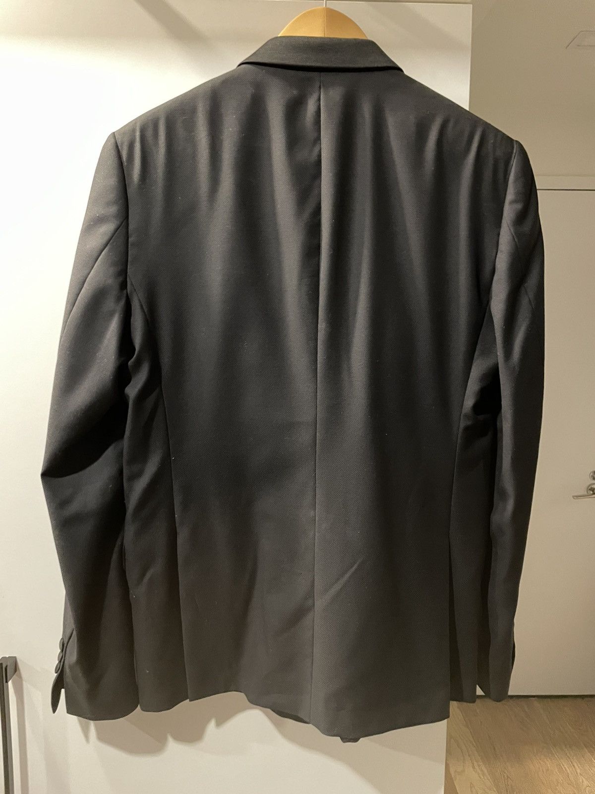 AMI Black Jacquard Tuxedo Blazer Size 40R - 2 Thumbnail