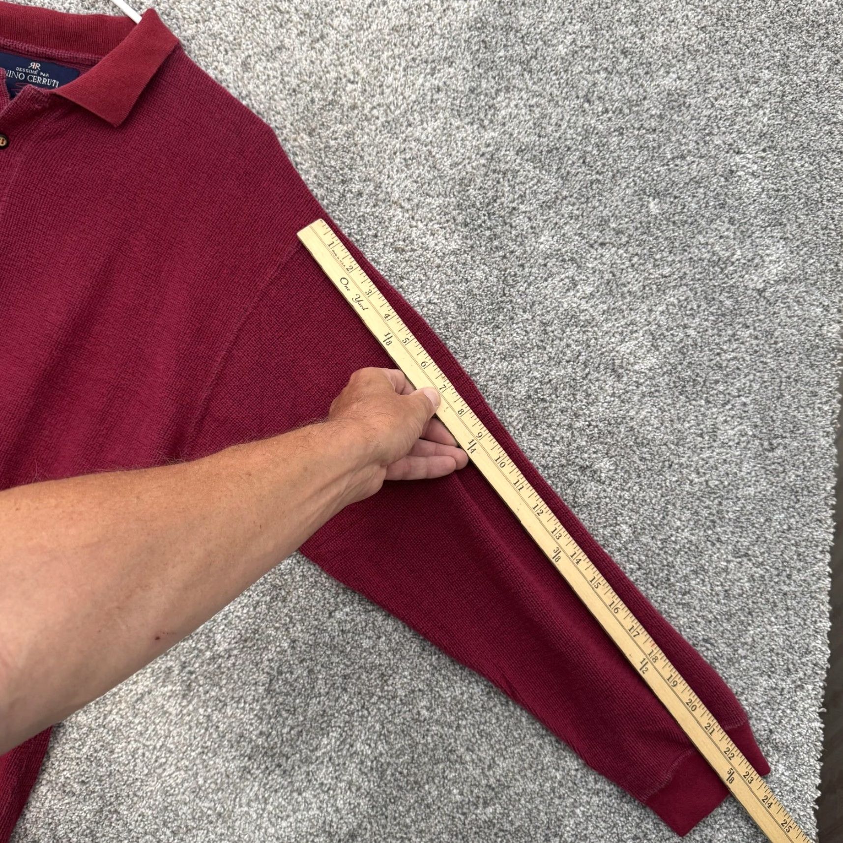 Vintage Nino Cerruti Sport Sweater Mens Medium Red Long Sleeve Pullover Casual Classic Polo Size US M / EU 48-50 / 2 - 6 Thumbnail
