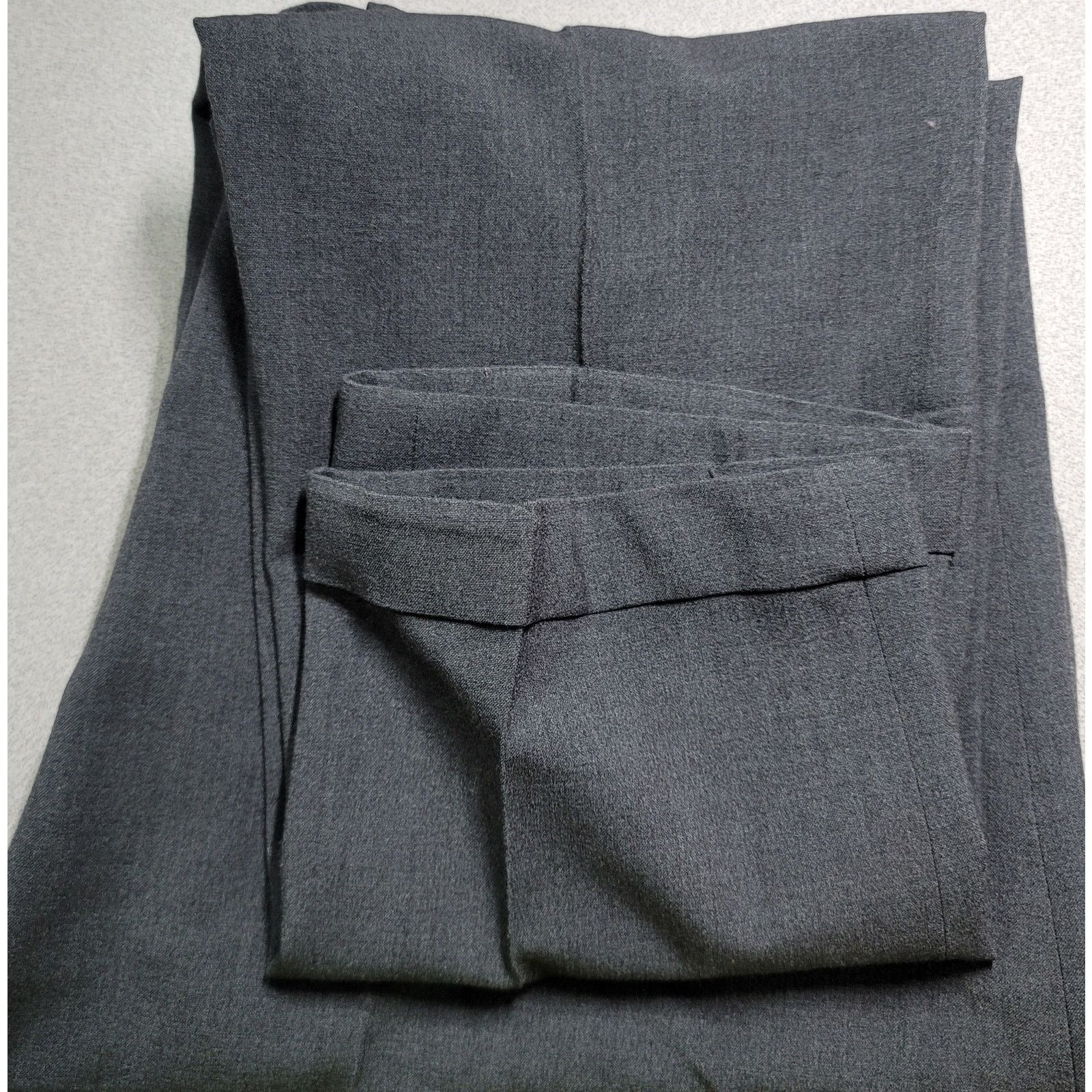 Other Ellen Tracy Charcoal Gray Flat Front Dress Pants 8 Size 30" / US 8 / IT 44 - 7 Thumbnail
