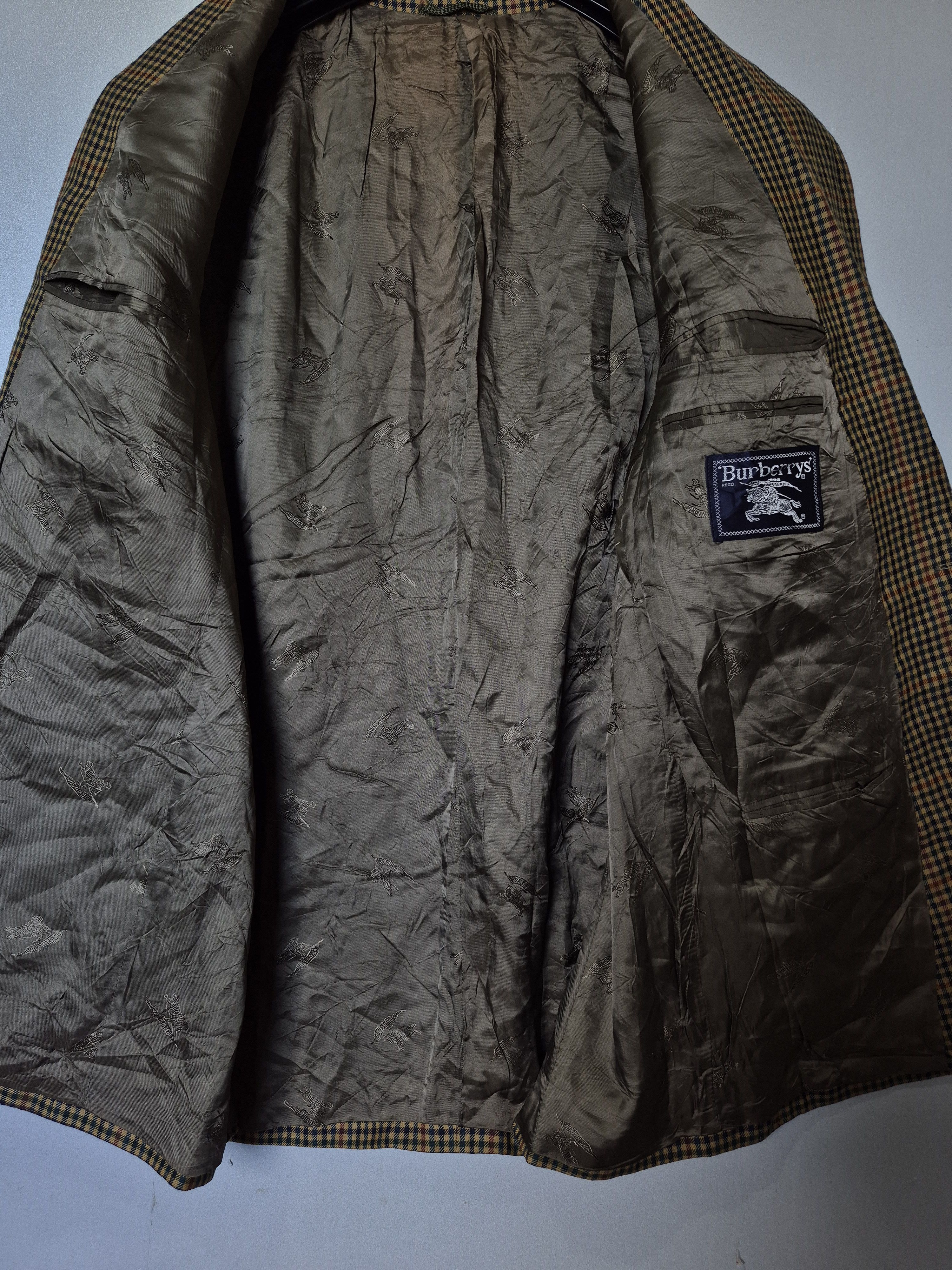 Burberry Burberrys Vintage Houndstooth Blazer Mens Size 54 Europe Size 54R - 12 Thumbnail
