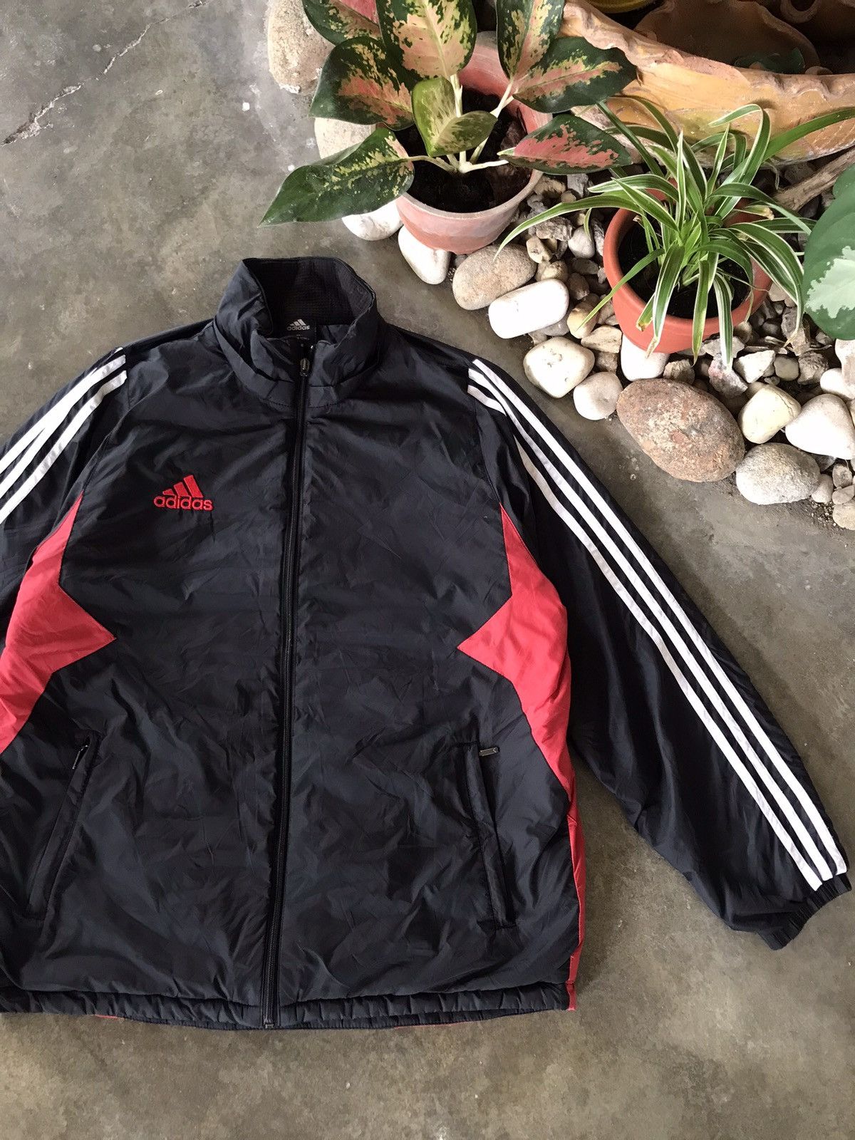 Adidas × Vintage VTG Adidas White Stripe Light Jacket 🔥 Size US L / EU 52-54 / 3 - 3 Thumbnail