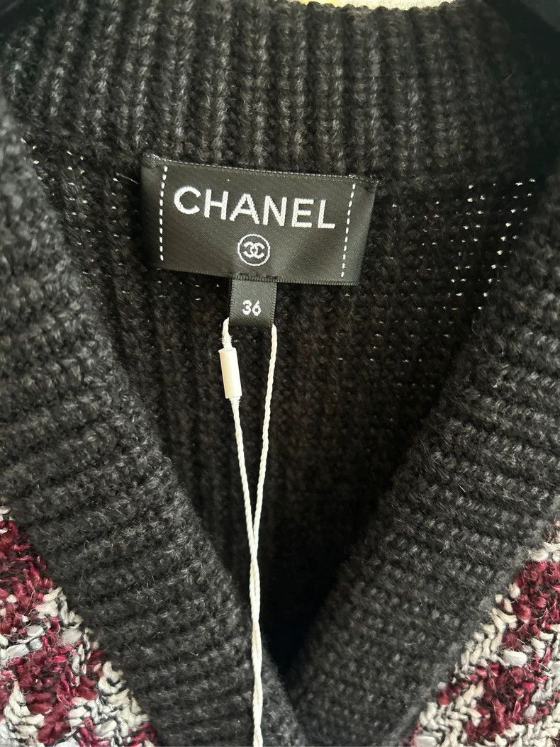 Chanel Chanel 23k purple plaid cardigan jacket 2504-Nextarrow Size XS / US 0-2 / IT 36-38 - 2 Thumbnail