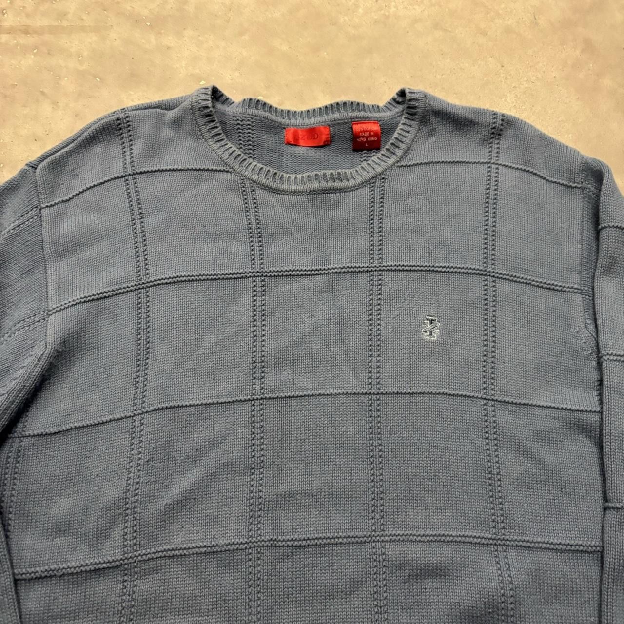 Japanese Brand × Vintage Crazy Vintage Y2K/2000s Blue Essential Knitted Sweater! Size US L / EU 52-54 / 3 - 2 Thumbnail