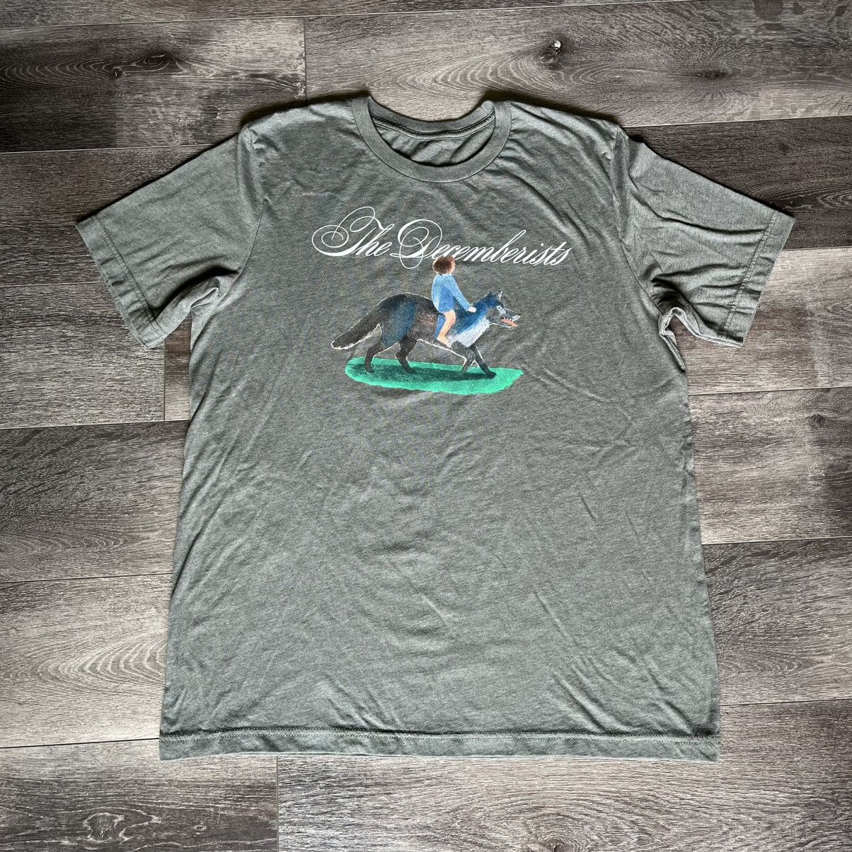 Band Tees The Decemberists Wolf Boy Green Folk Band Graphic Tee Shirt Size US XL / EU 56 / 4 - 1 Thumbnail