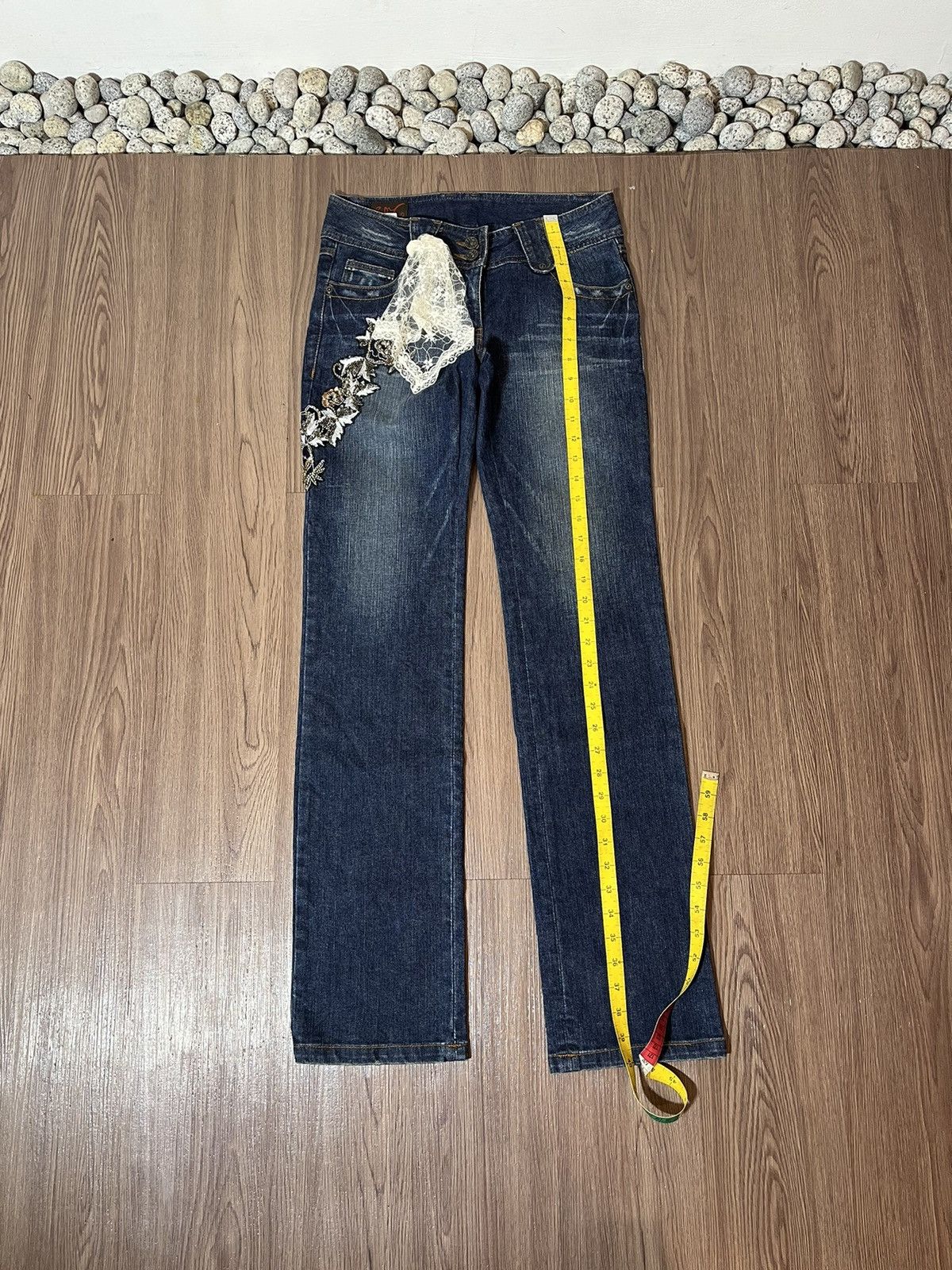 Beauty Beast × Leather × Seditionaries ENC leather strap pocket brocade panelled emboirdery denim Size US 30 / EU 46 - 14 Thumbnail