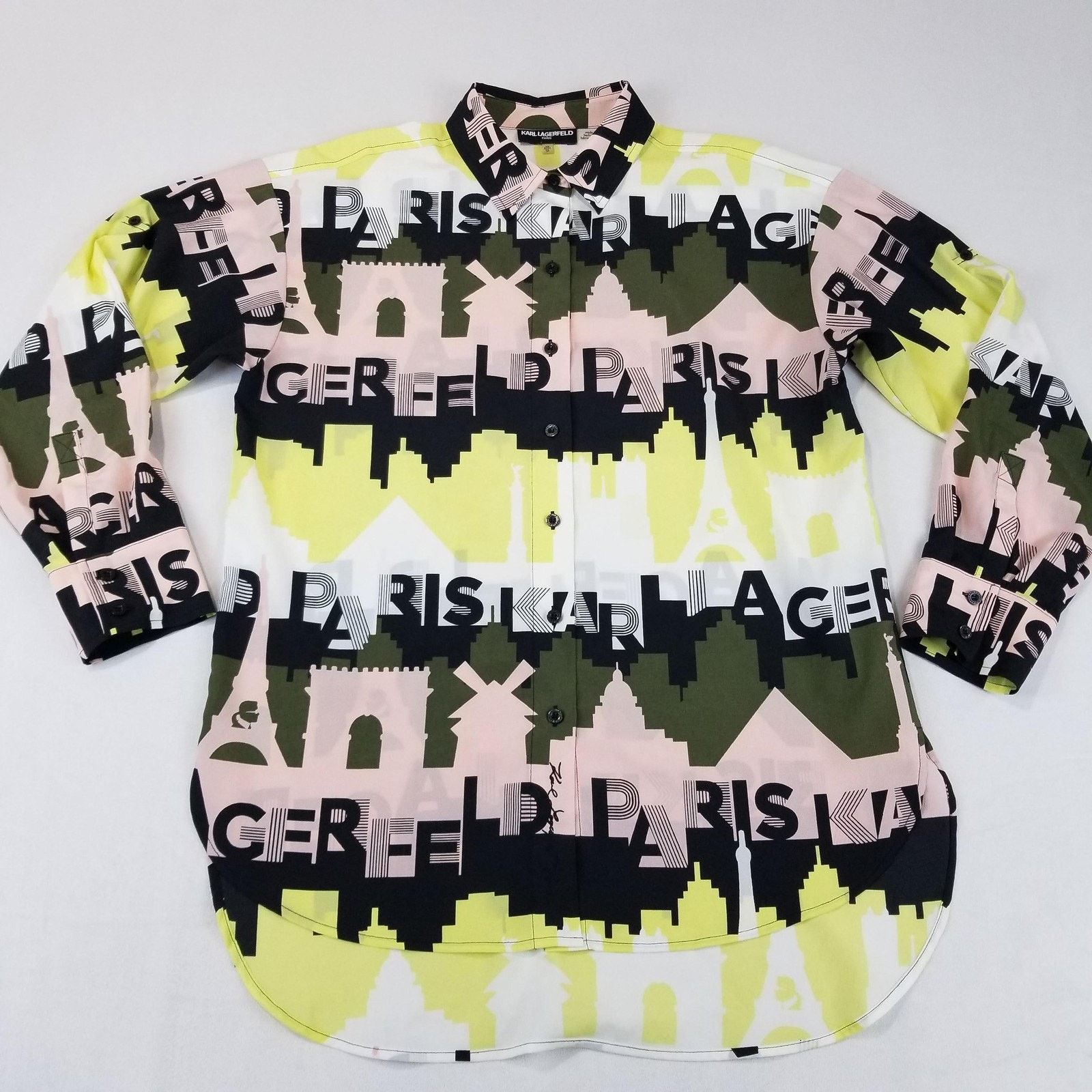 Karl Lagerfeld Karl Lagerfeld Paris Shirt Womens XS Graphic Long Sleeve Size XS / US 0-2 / IT 36-38 - 1 Thumbnail