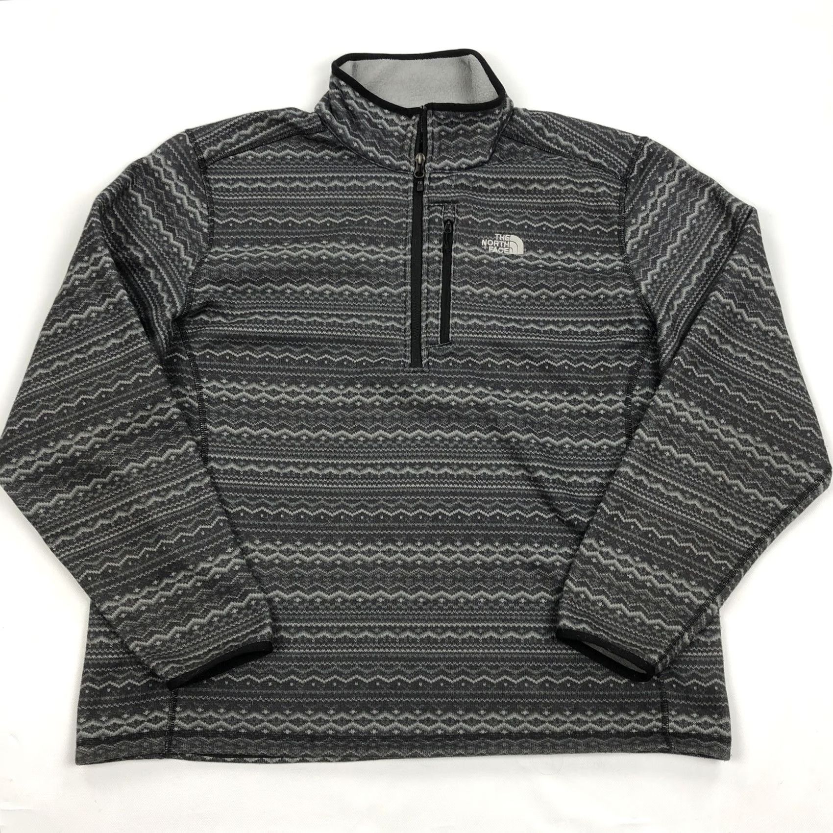 The North Face The North Face Men's Gray Fair Isle Aztec 1/4 Zip Fleece Jacket L Size US L / EU 52-54 / 3 - 2 Thumbnail