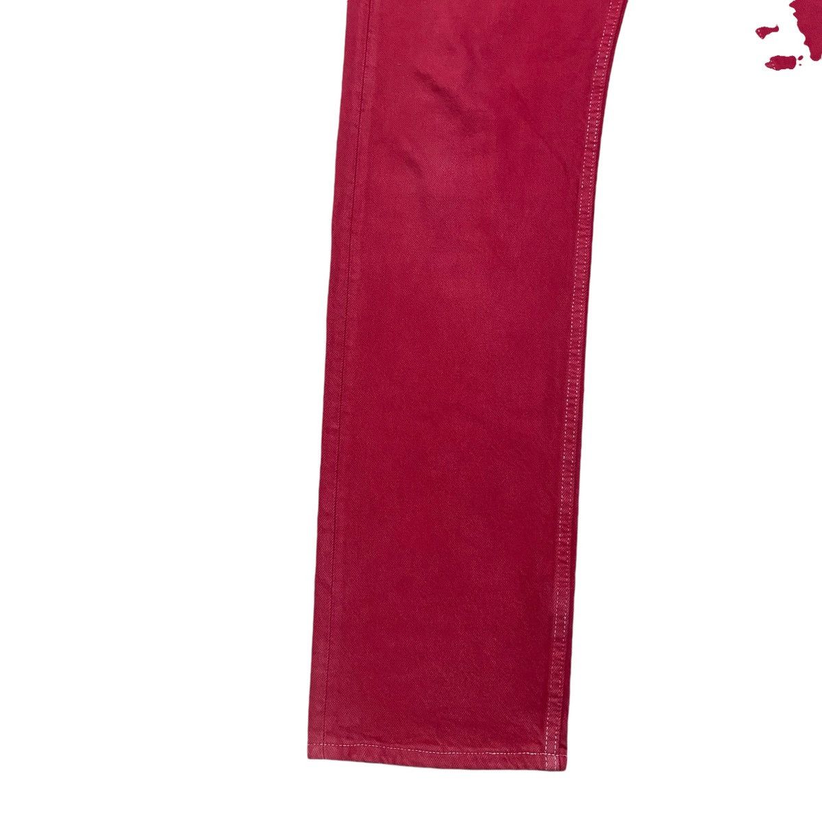 Levi's Vintage 90s Levis 501 Red Denim Jeans Dyed Size US 31 - 7 Thumbnail