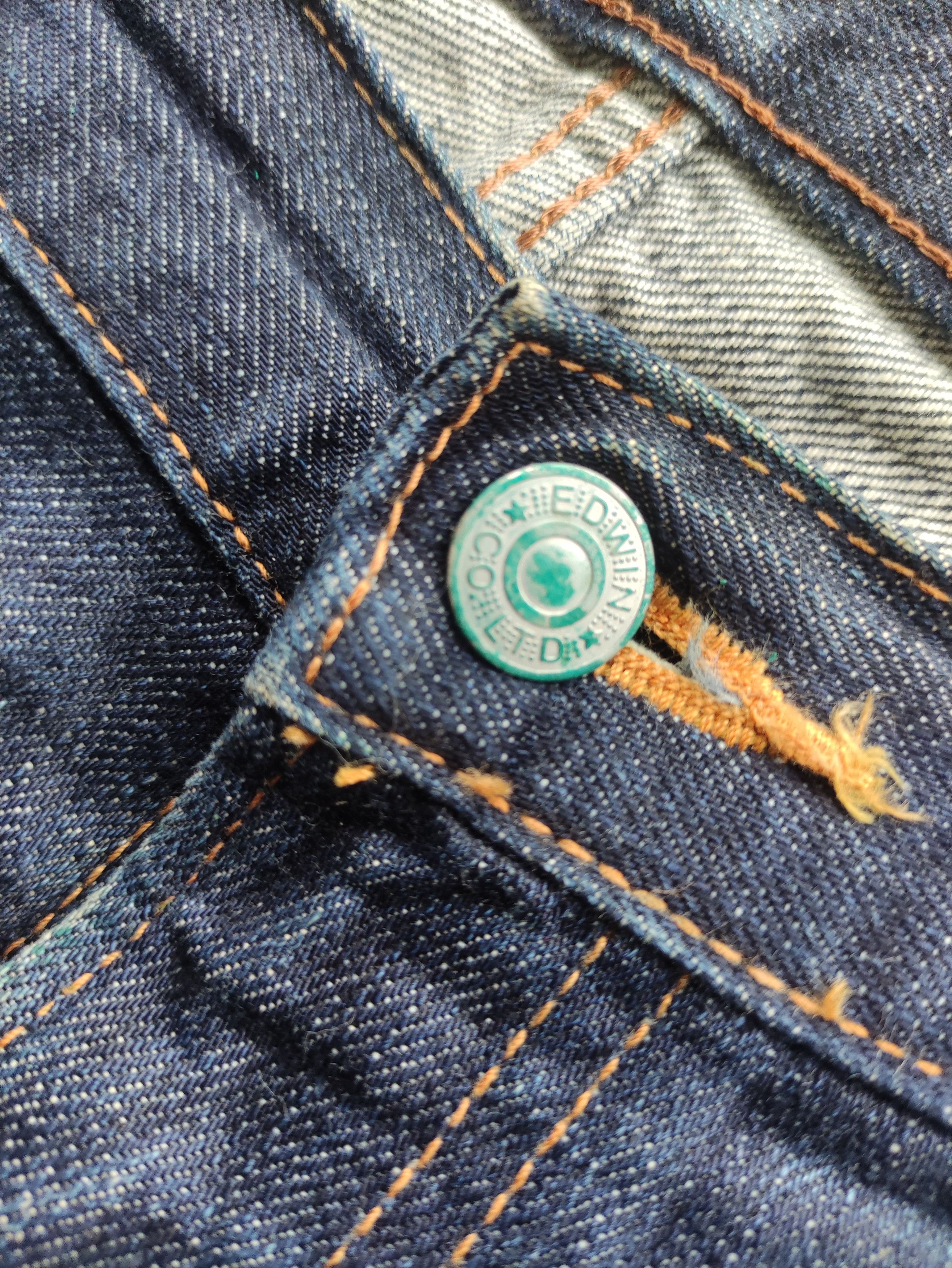 Edwin Vintage Edwin Japan Jean Distressed Faded Denim Size US 37 - 5 Thumbnail