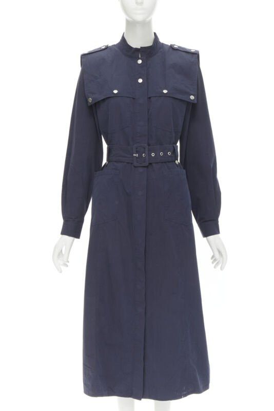 Gestuz GESTUZ FlaviaGZ Sky Captain navy blue silver stud button belted dress FR36 S Size XS / US 0-2 / IT 36-38 - 1 Thumbnail