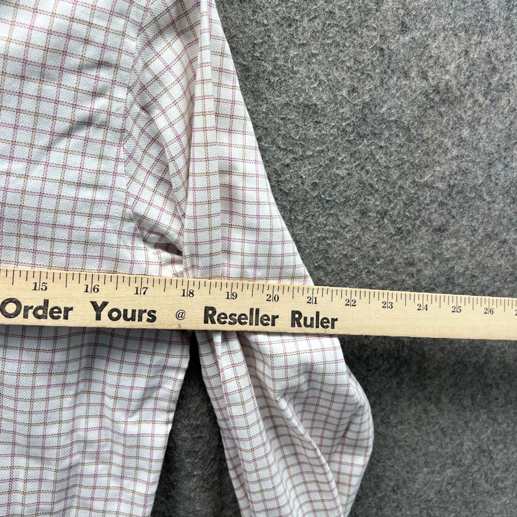 Brooks Brothers VINTAGE Brooks Brothers Shirt Womens 4 Beige Button-Down Gingham Check Long Sleeve Collared Button-Up Regular Fit Size S / US 4 / IT 40 - 4 Thumbnail