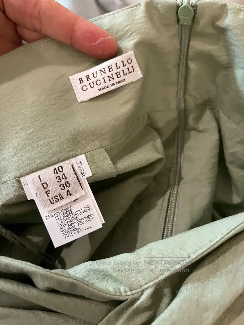 Brunello Cucinelli Brunello Cucinelli Green pleated midi skirt Size 26" / US 2 / IT 38 - 5 Thumbnail