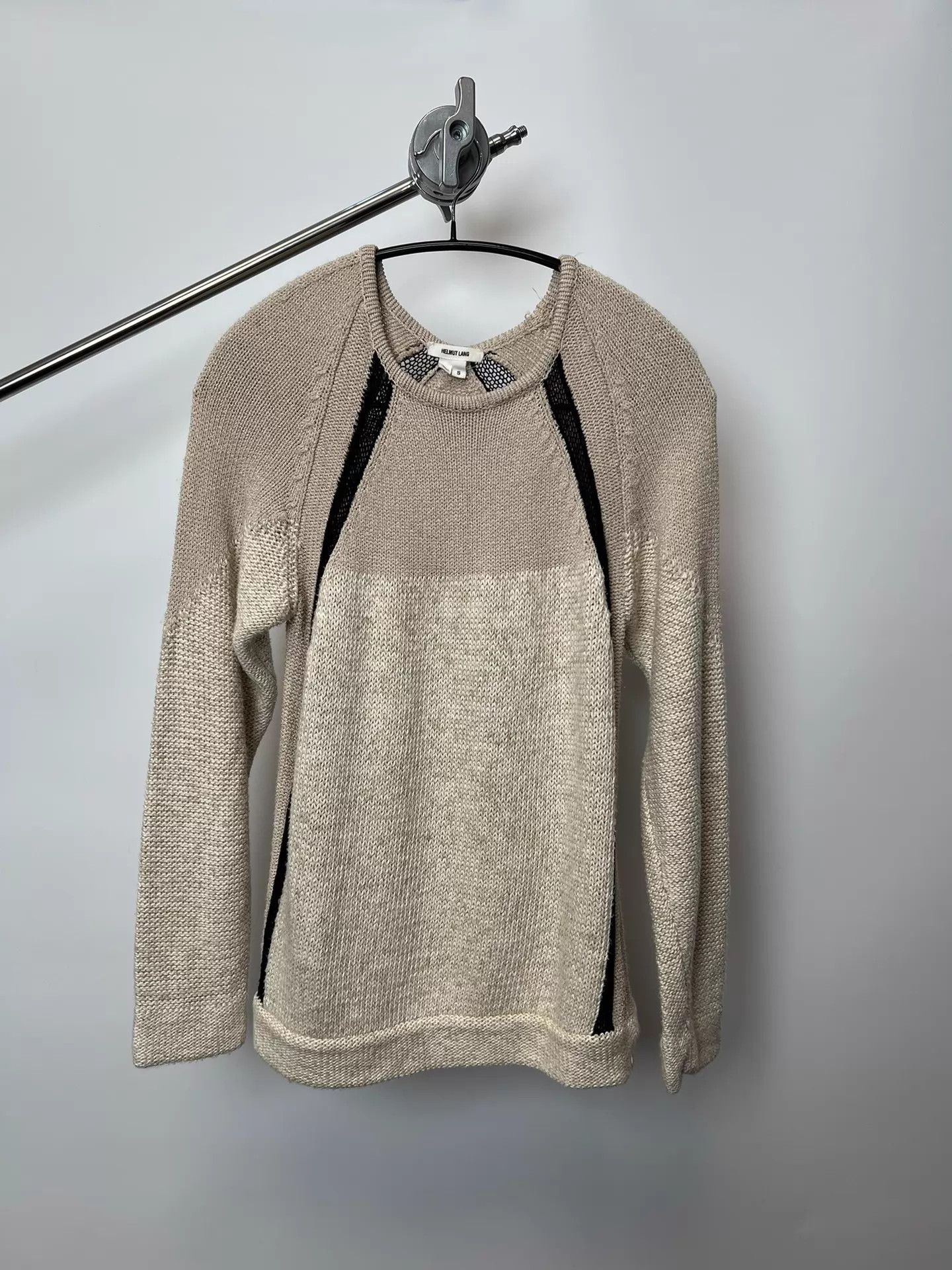 Helmut Lang Helmut Lang colorblocked knit sweater S Size S / US 4 / IT 40 - 1 Thumbnail