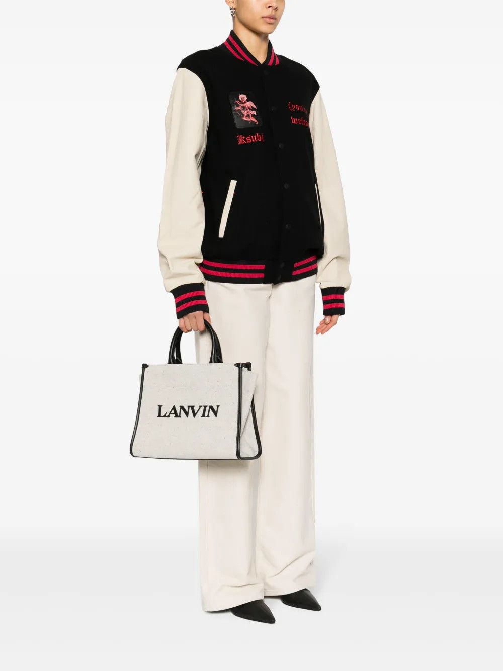 Lanvin o1y0326 Size : OS / Handbag in Gray/Black Size ONE SIZE - 2 Thumbnail