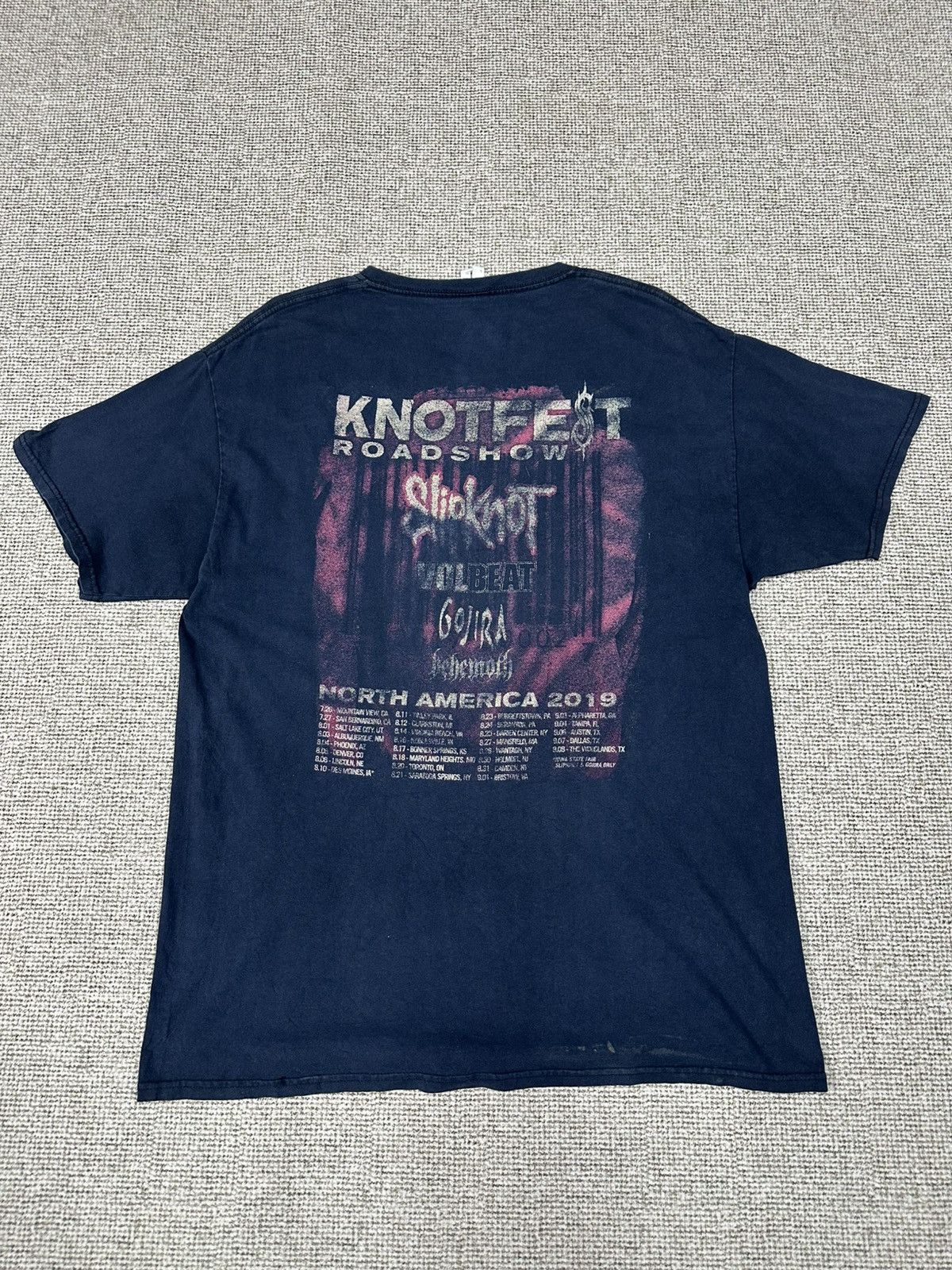 Band Tees Slipknot Knotfest Roadshow 2019 Tashirt A993 Size US L / EU 52-54 / 3 - 2 Thumbnail
