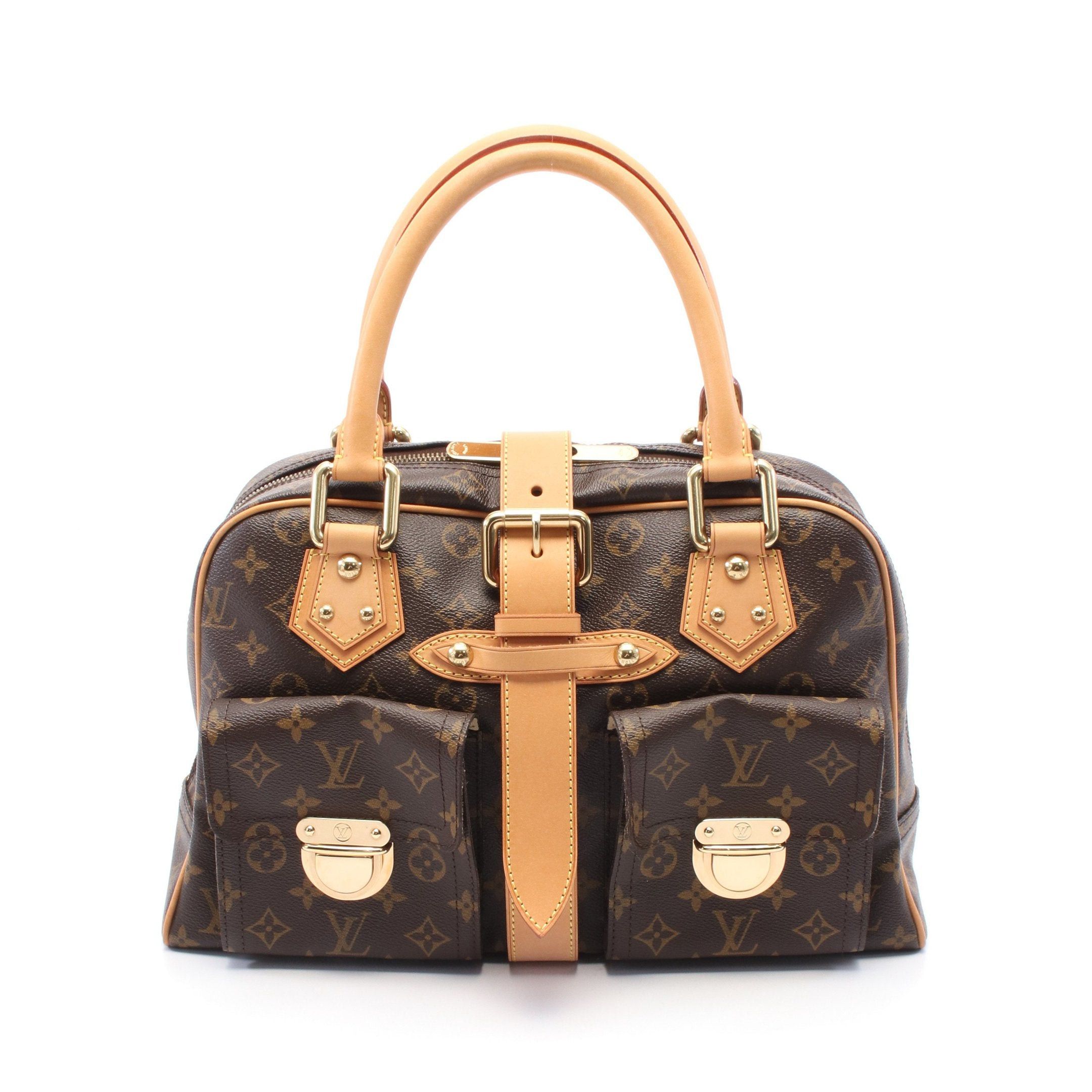 Louis Vuitton Louis Vuitton Manhattan Gm Monogram Handbag Leather Brown Size ONE SIZE - 1 Thumbnail