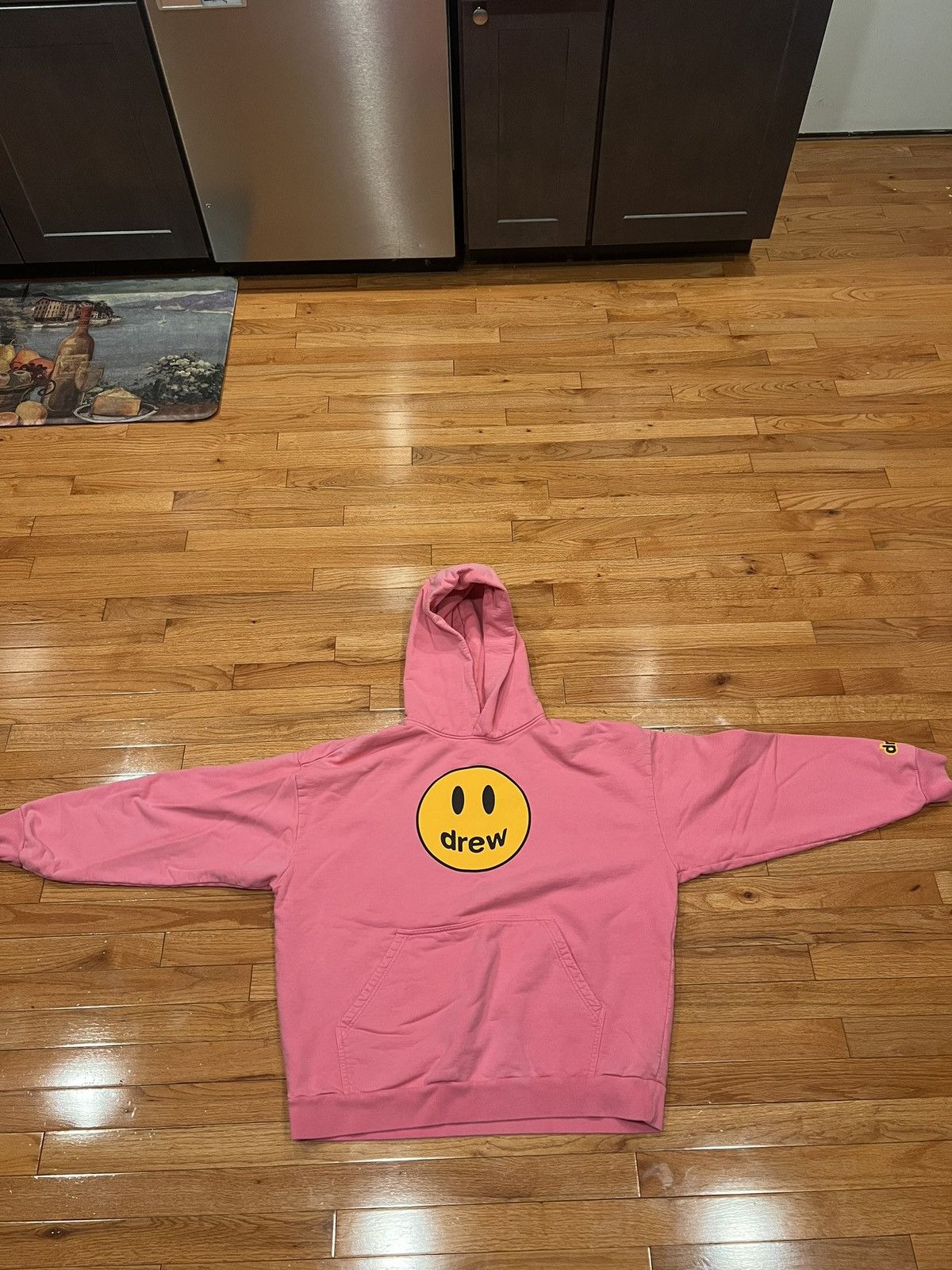 image of Drew House Mascot Hoodie in Pink, Men's (Size Large)