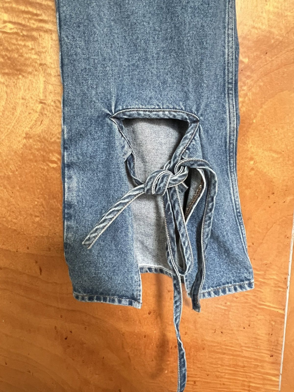 Loewe LOEWE Blue Tie Cut Panel Denim Trousers/ Straight Size US 30 / EU 46 - 5 Thumbnail