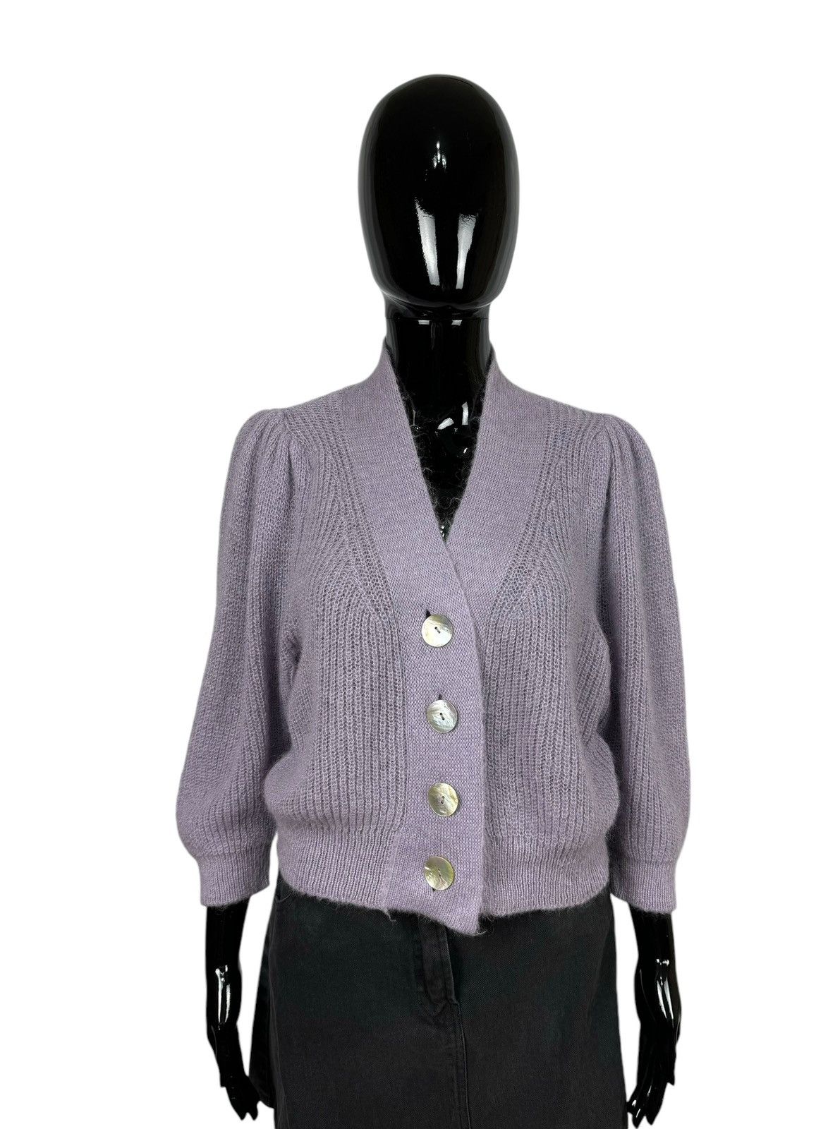 Marella Marella Lavender Cardigan Wool-Mohair size S Size S / US 4 / IT 40 - 1 Thumbnail