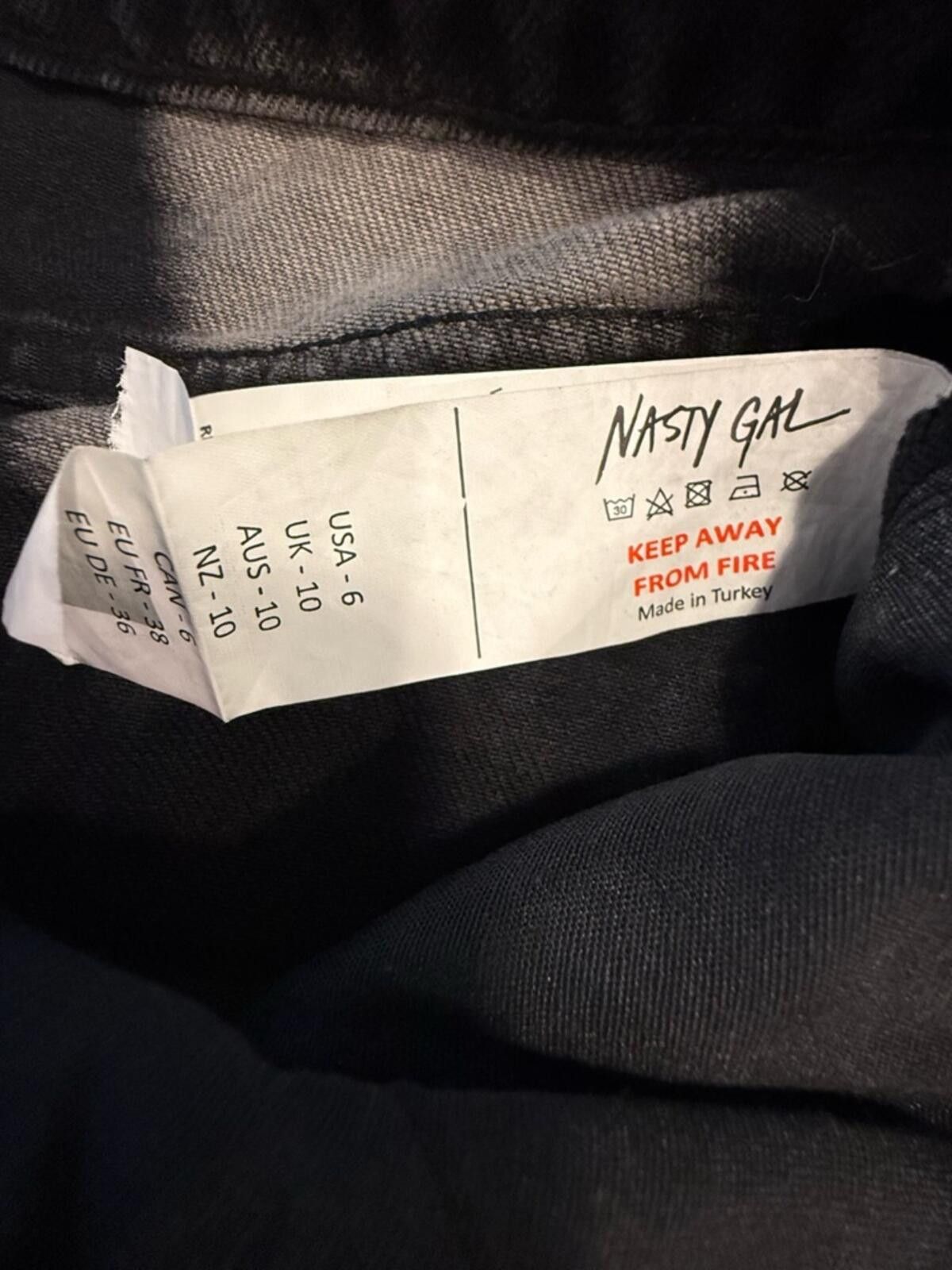 Other Nasty Gal denim jeans tie dyed mini skirt black & gray SZ 6 Size 28" / US 6 / IT 42 - 5 Thumbnail