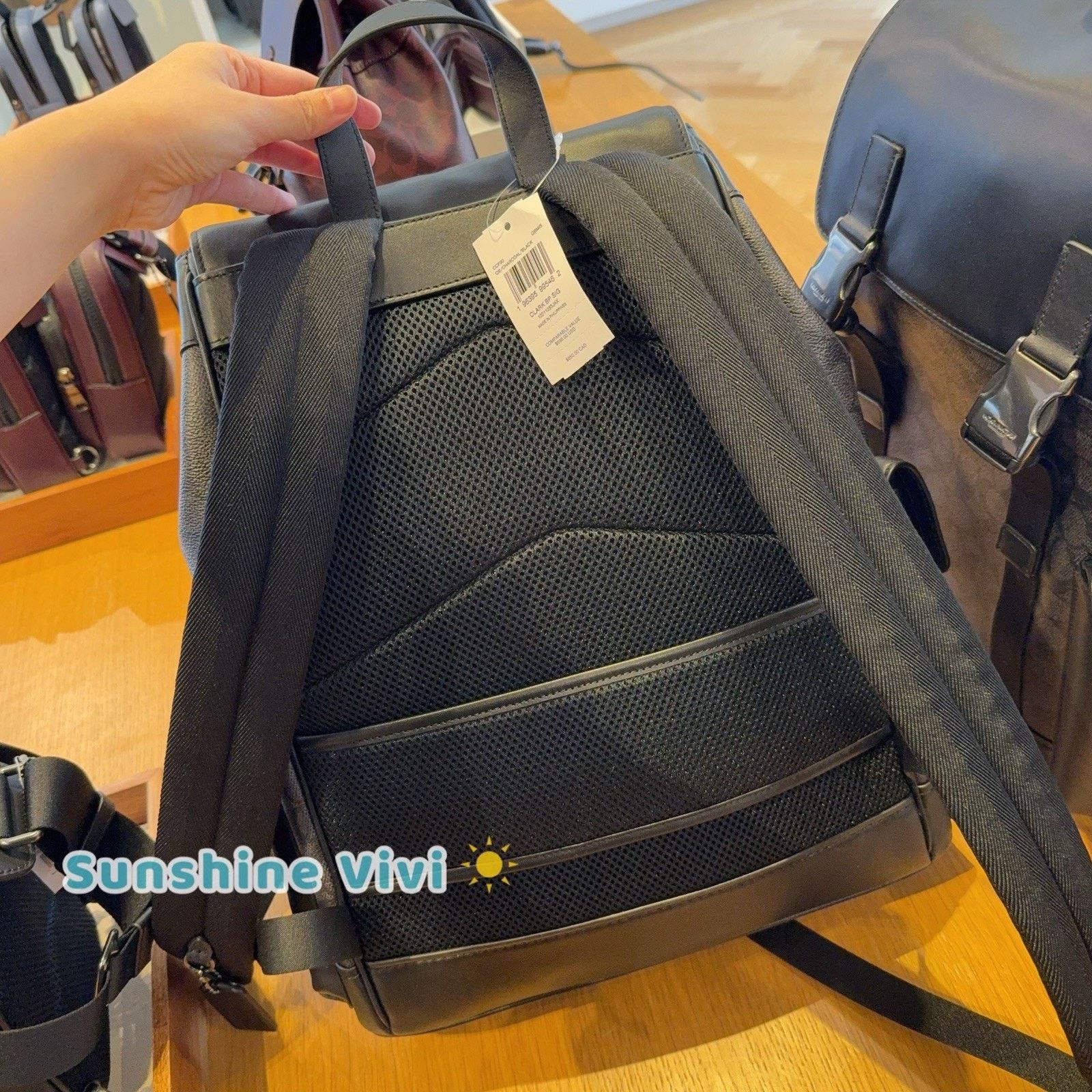 Coach NWT COACH MEN'S Clark Backpack CCF90 Gunmetal/Charcoal/Black Size ONE SIZE - 5 Thumbnail