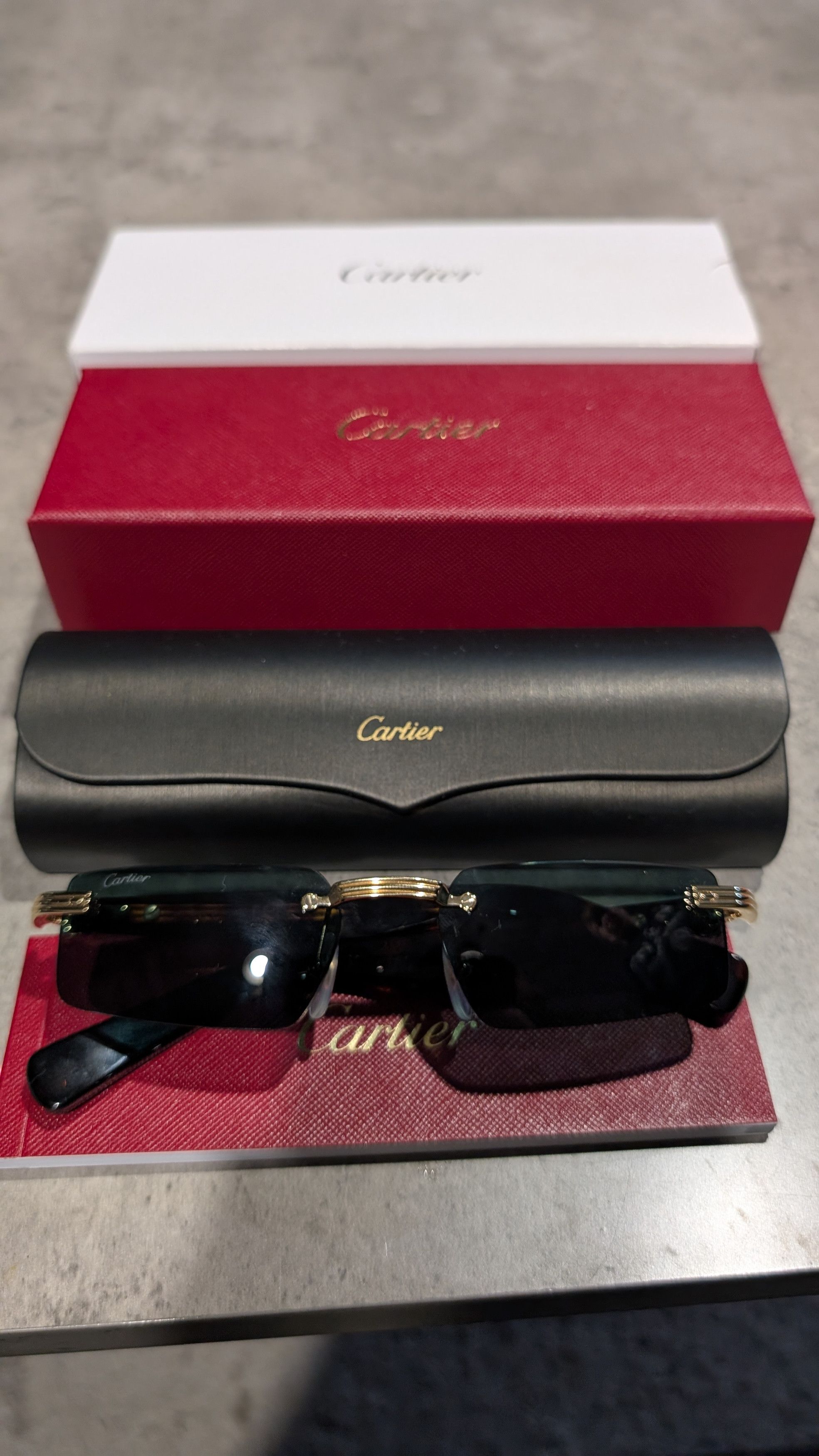 Cartier cartier glasses gold havana green Size 38 - 1 Thumbnail