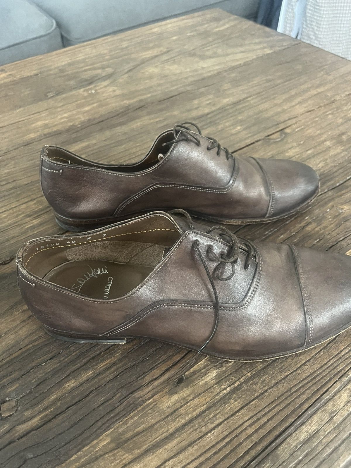 Santoni Santoni Brown Oxford Dress Shoes UK7 Size US 8 / EU 41 - 1 Thumbnail