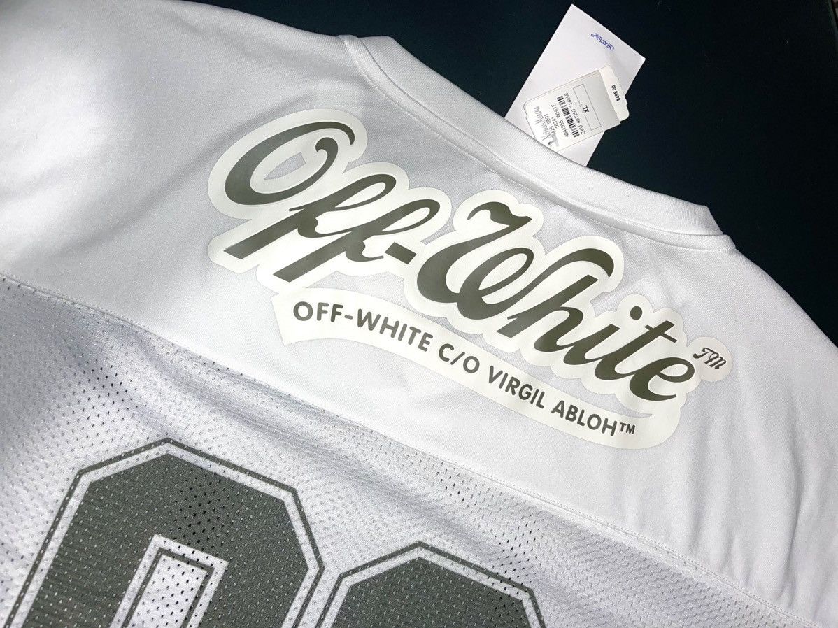Off-White Off-White White and Gray Mesh Jersey Size US XL / EU 56 / 4 - 2 Thumbnail