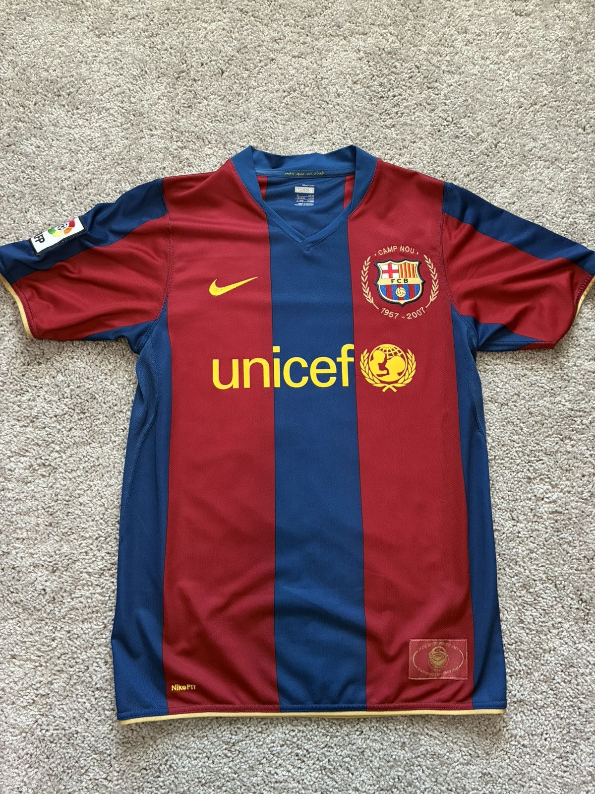 Nike 2007/2008 Barcelona Home Kit Size US S / EU 44-46 / 1 - 1 Thumbnail