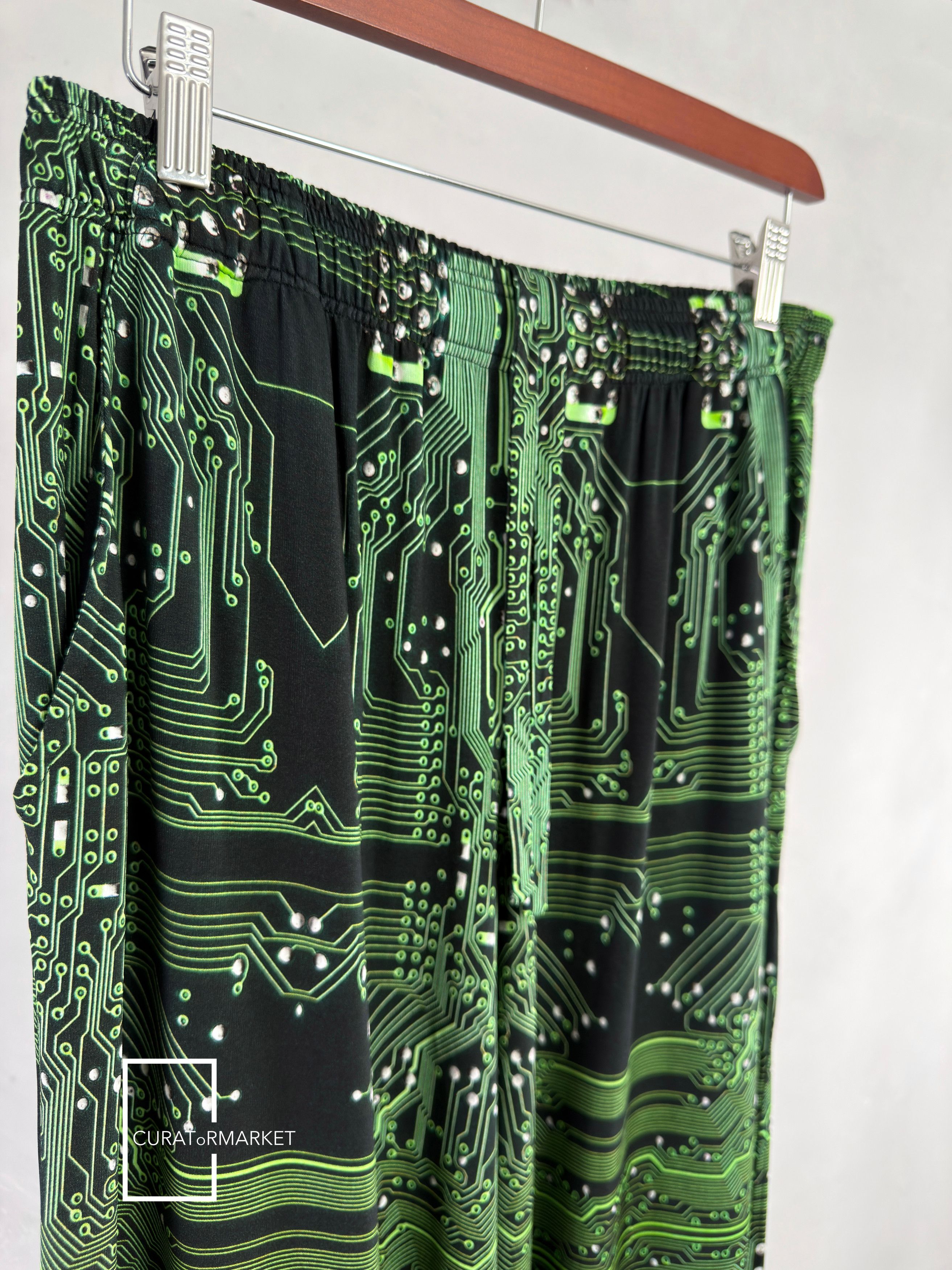 Vetements Small GRAIL Cyber Circuit Crypto Print Wide Leg Pants FW22 Size US 30 / EU 46 - 3 Thumbnail