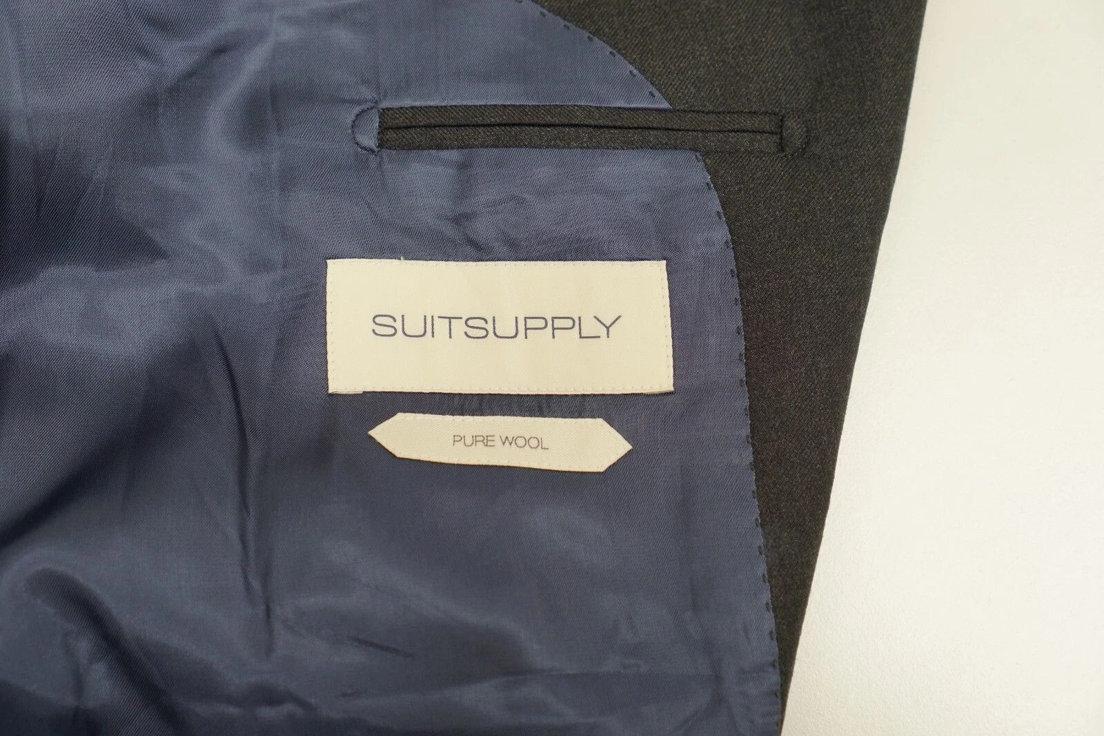 Suitsupply Men Suitsupply Suit Napoli Charcoal Grey Pure Wool Reda US46 Size 46R - 5 Thumbnail
