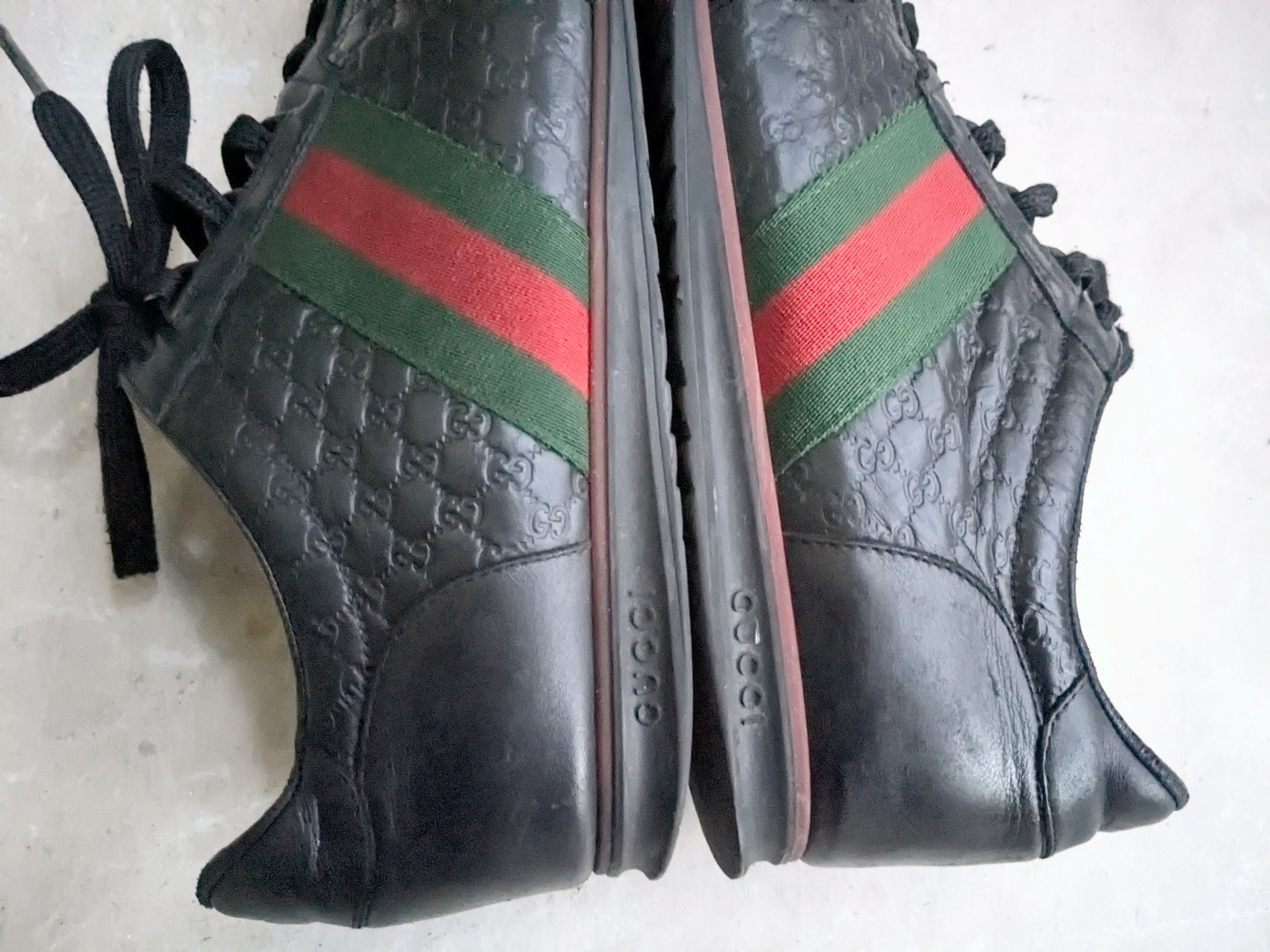 Gucci Gucci Monogram Sneakers Black 11 Low Tops Logo GG Size US 11 / EU 44 - 8 Thumbnail