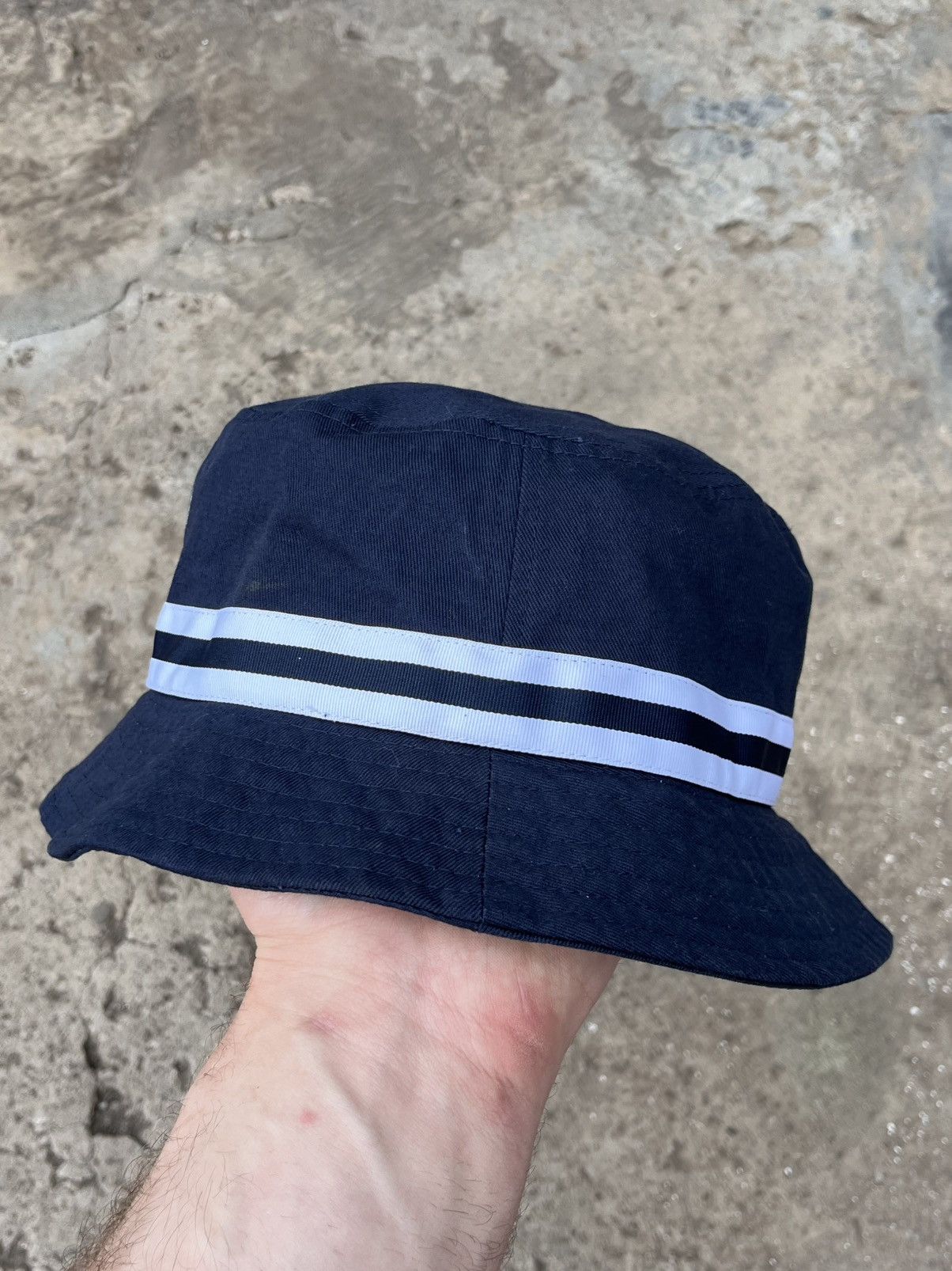 Kangol Vintage Kangol Bucket Hat Blue White Striped Avantgarde Y2K Size 38 - 2 Thumbnail