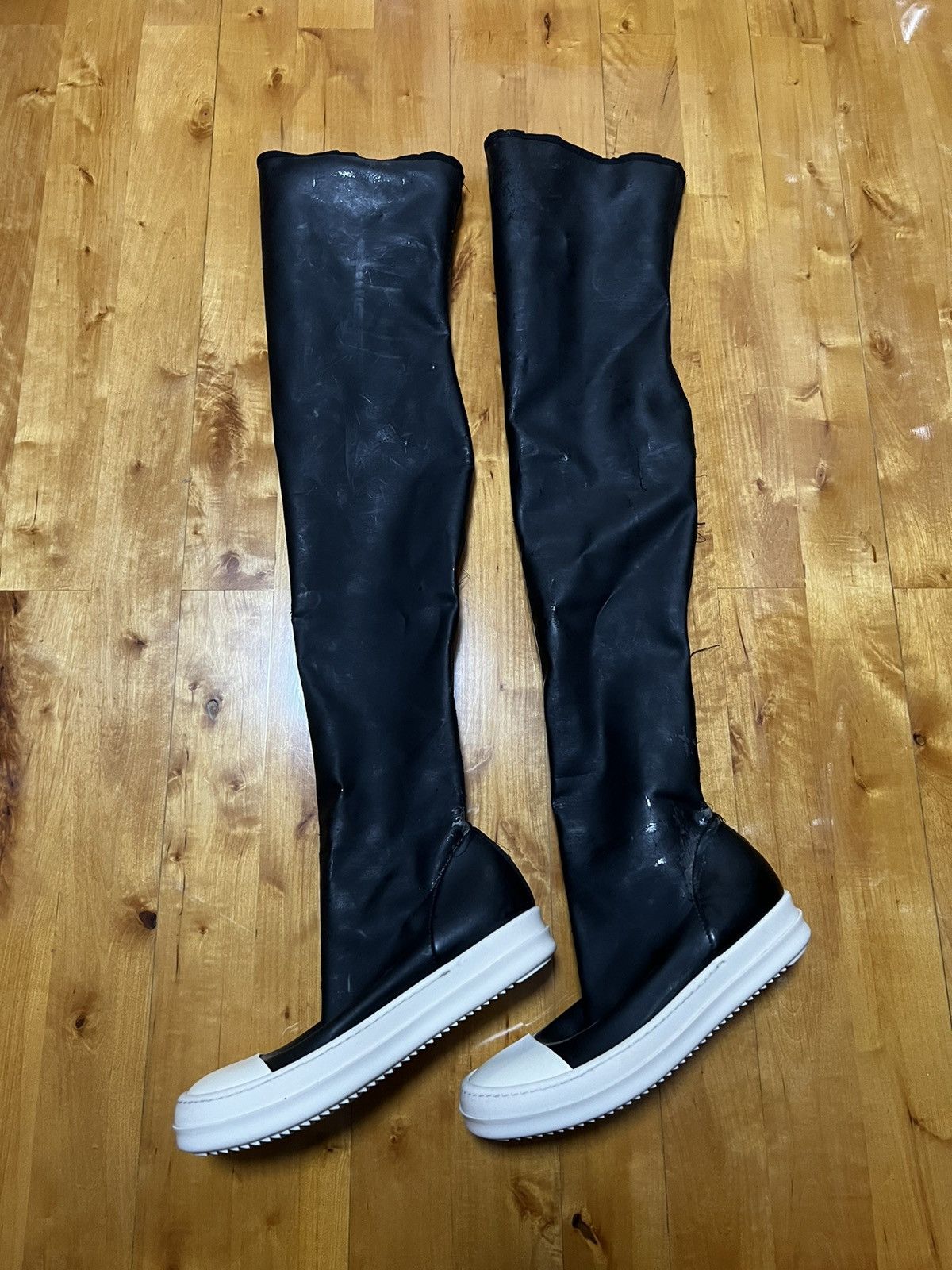 Rick Owens Drkshdw Rick owens drkshdw ramones thigh high sock sz35.5 Size US 5.5 / IT 35.5 - 3 Thumbnail