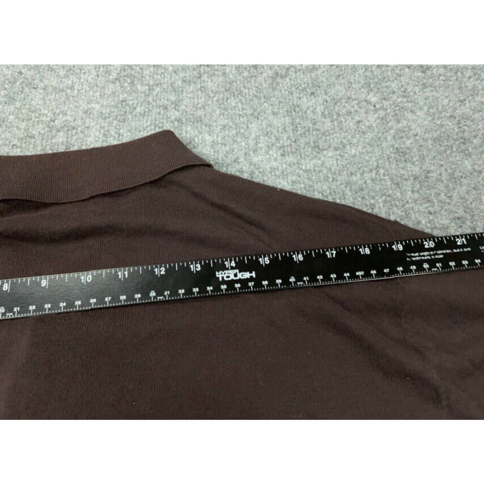 Vintage Paul Fredrick Sweater Adult Large Tall Brown Collared Knit Lightweight Cotton-Linen Diamond Argyle 80s 90s Retro Mens Size US L / EU 52-54 / 3 - 4 Thumbnail