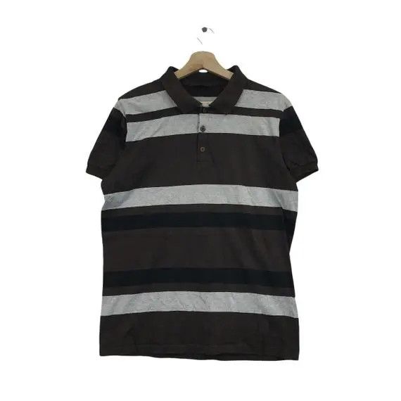 Vtg A.P.C Rue MADAME PARIS APC Striped Polo Tee Shirt
